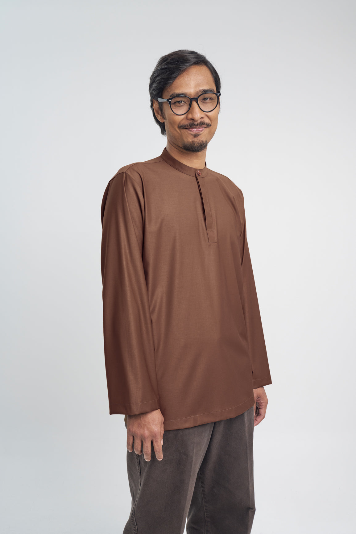 Patawali Collared Top - Coffee Brown