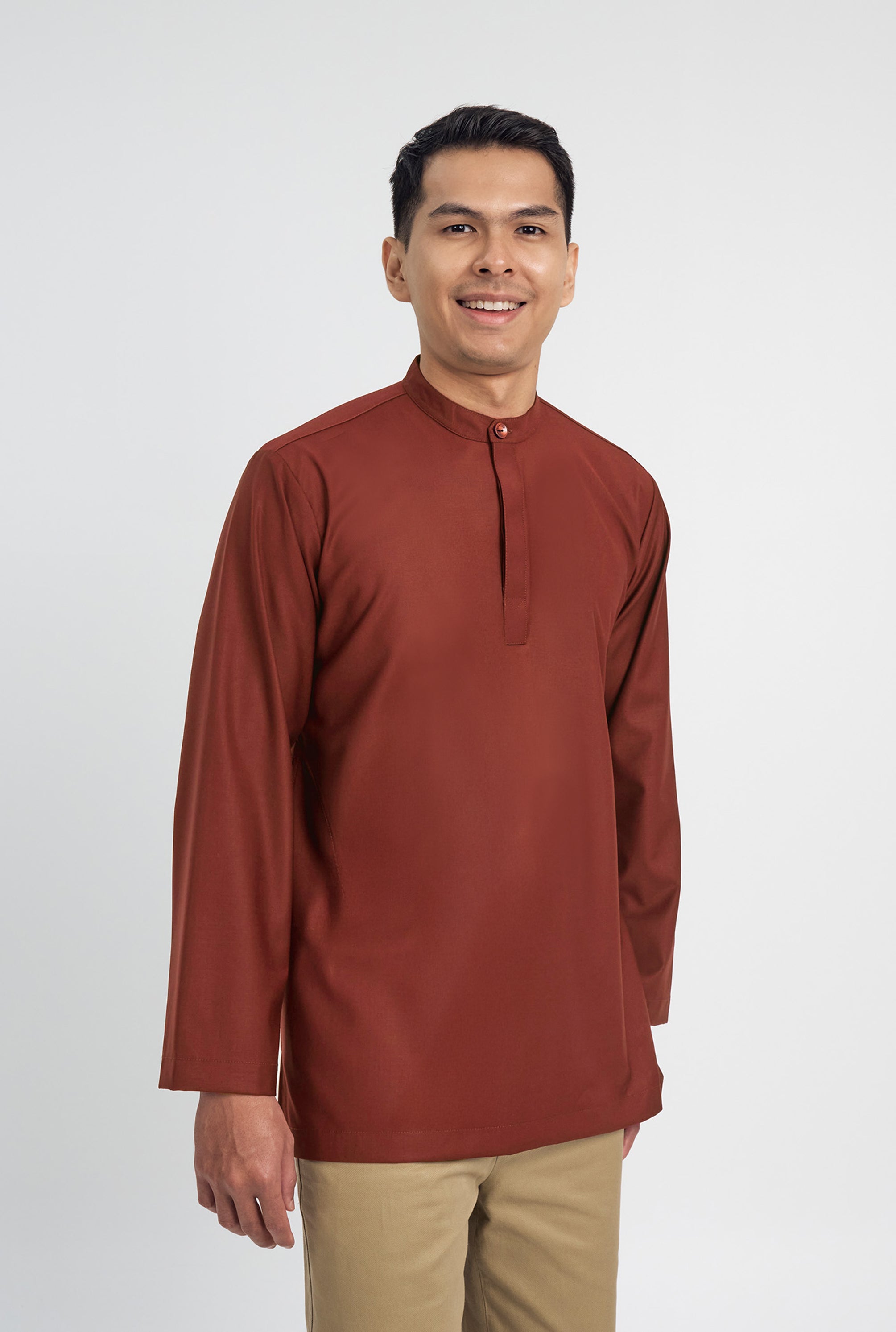 Patawali Collared Top - Bean Brown