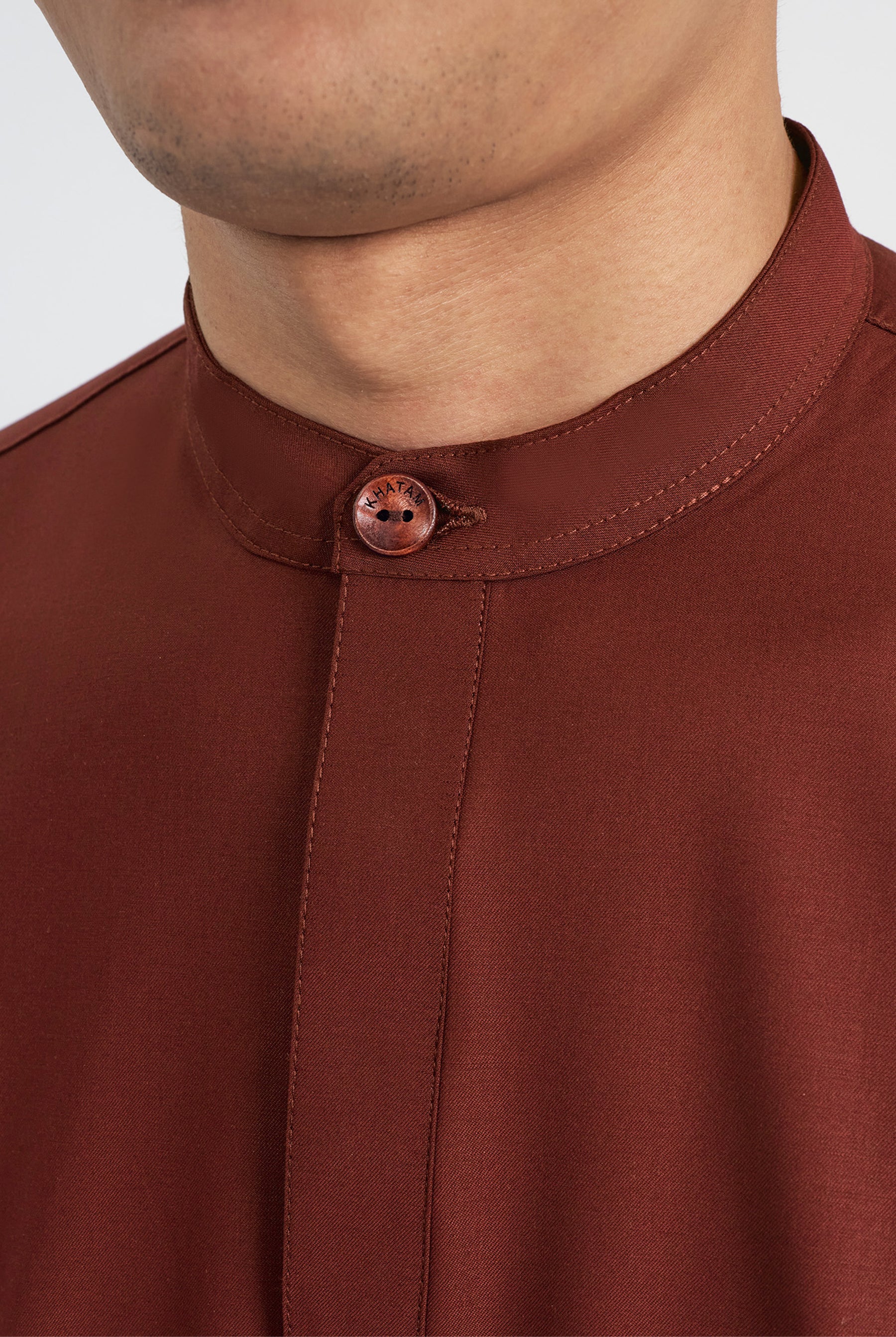Patawali Collared Top - Bean Brown