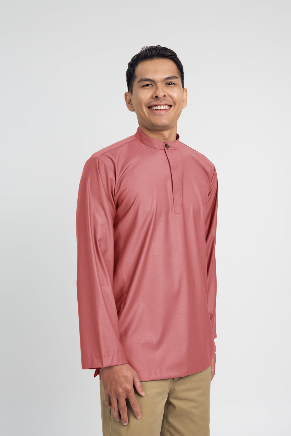 Patawali Collared Top - Dark Rose
