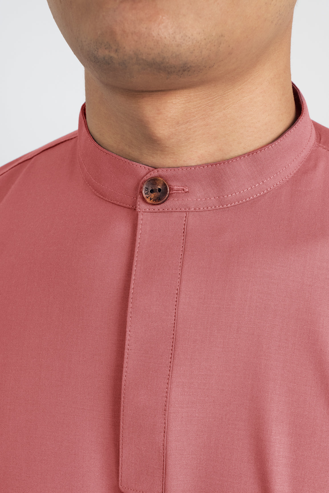 Patawali Collared Top - Dark Rose