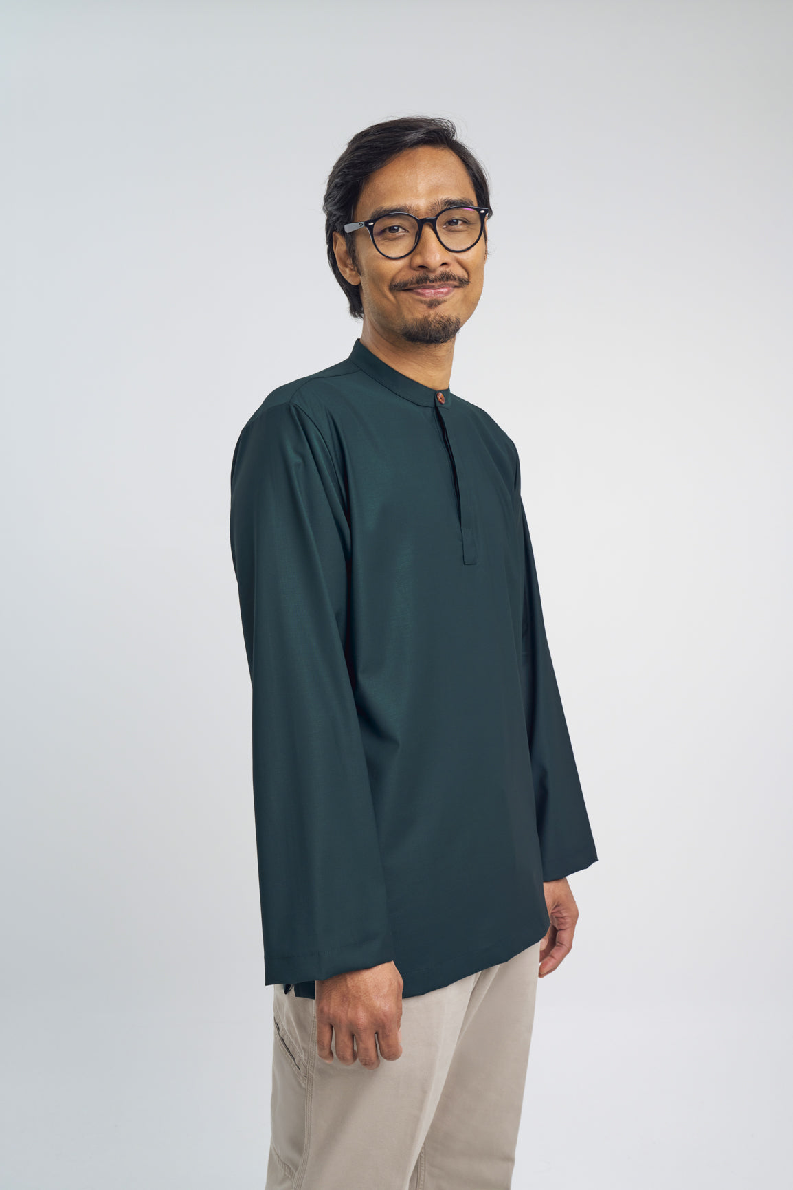 Patawali Collared Top - Deep Green