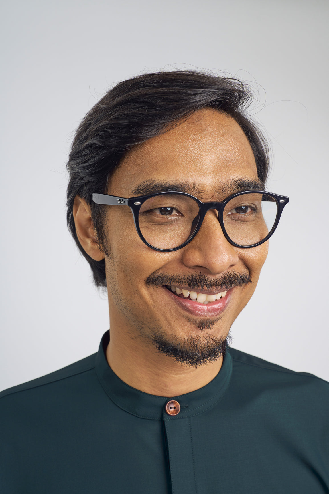 Patawali Collared Top - Deep Green