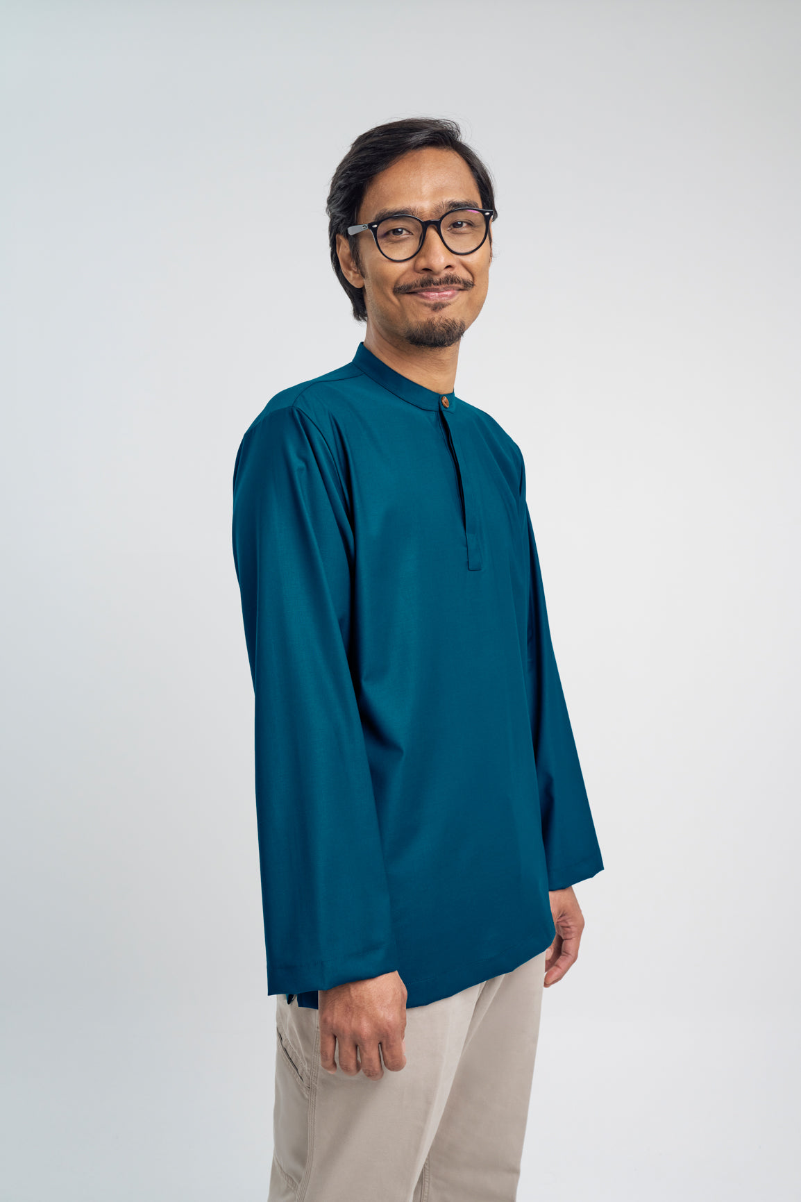 Patawali Collared Top - Deep Teal