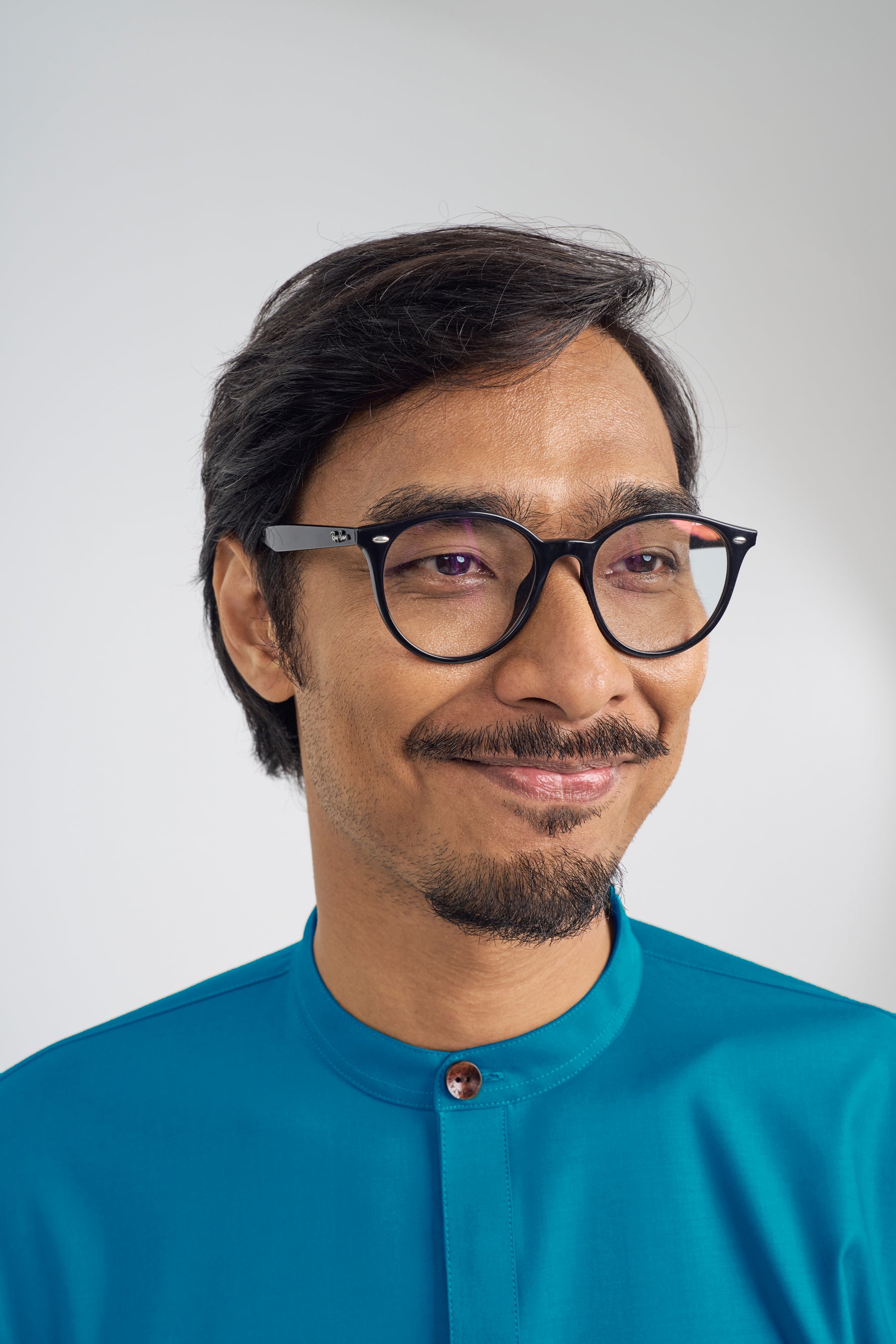 Patawali Collared Top - Turquoise