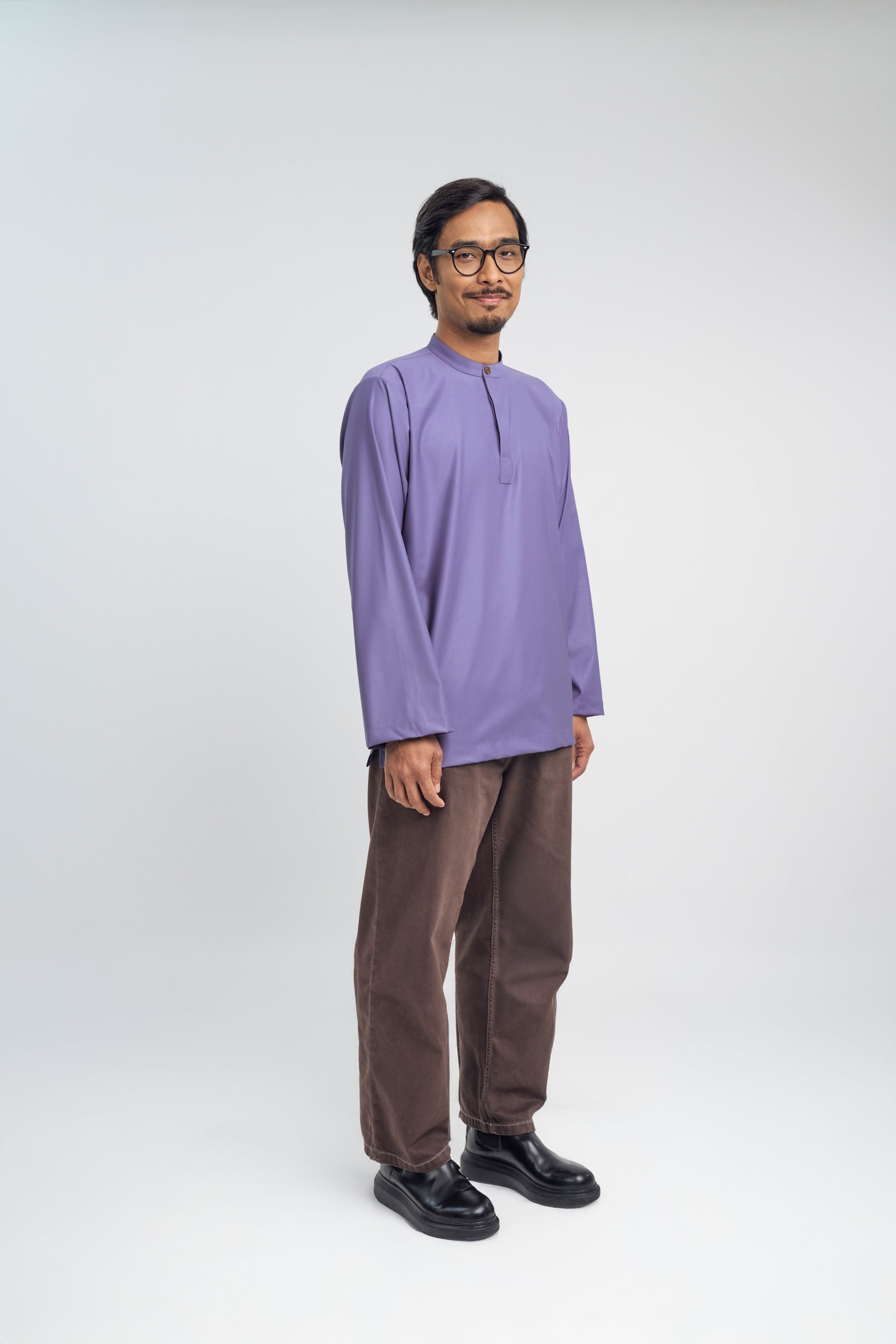 Patawali Collared Top - Purple Yam