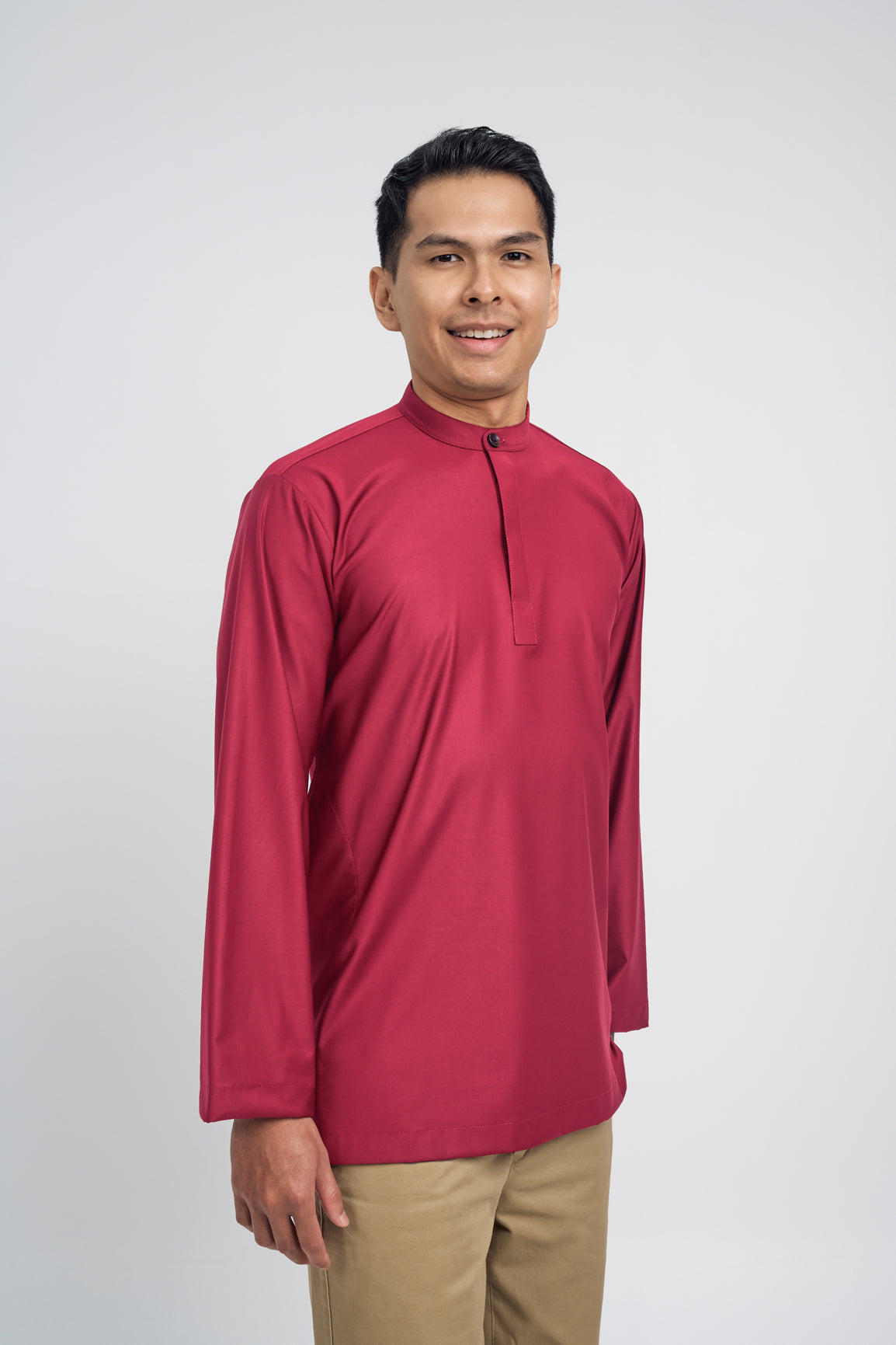 Patawali Collared Top - Rose Red