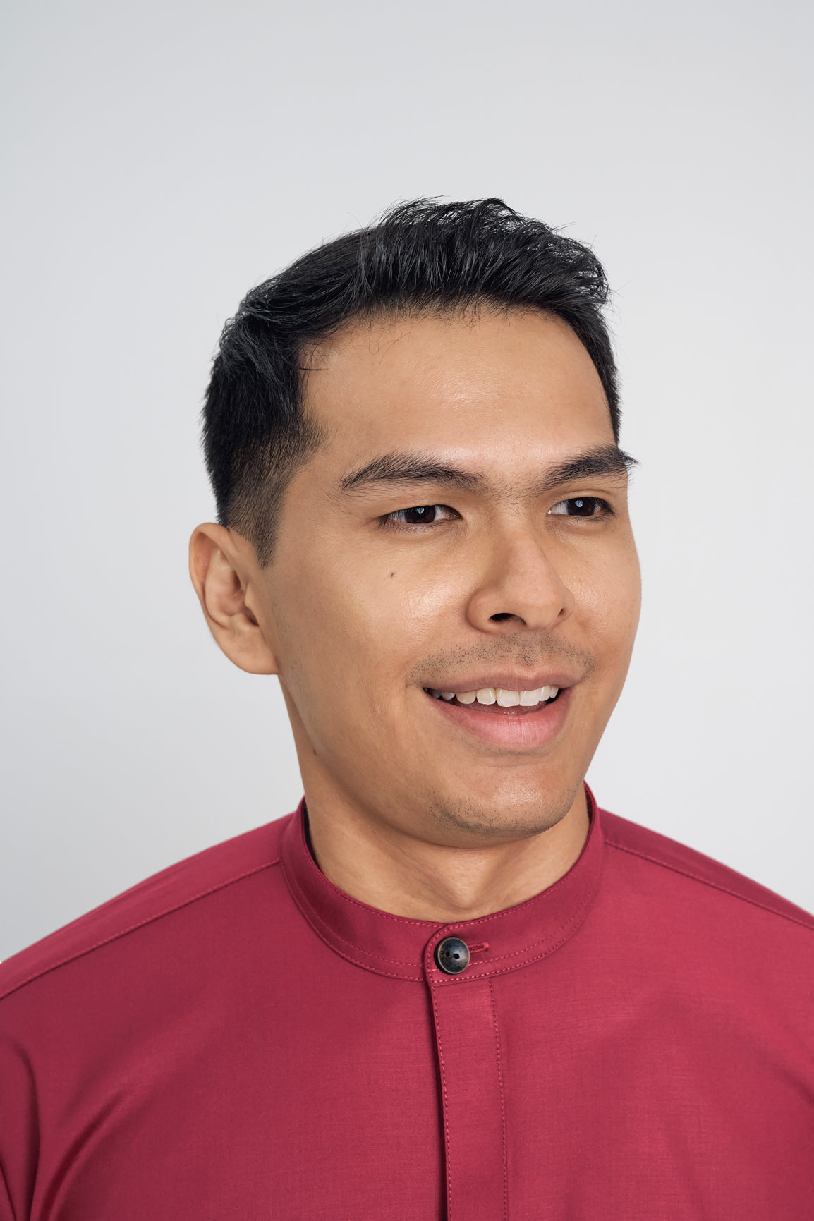 Patawali Collared Top - Rose Red