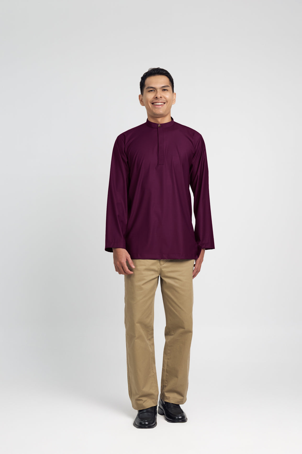 Patawali Collared Top - Purple Manggis
