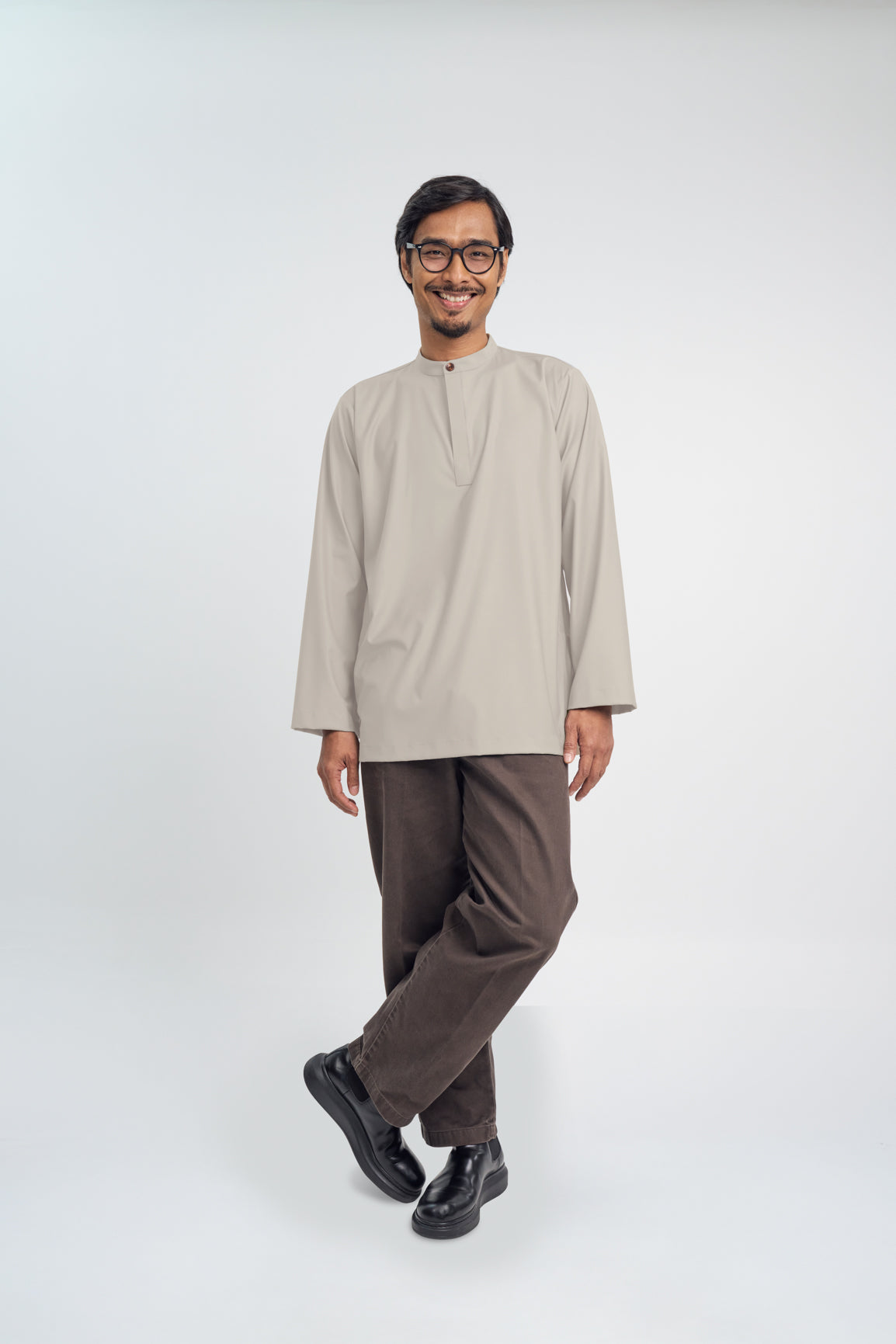 Patawali Collared Top - Light Khaki