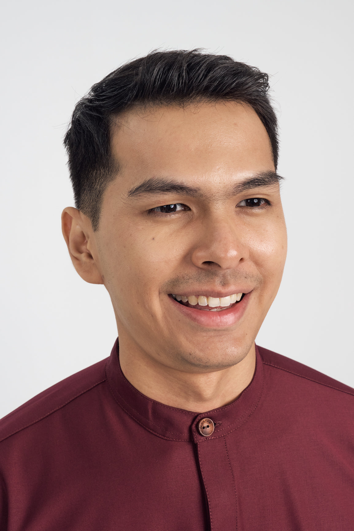 Patawali Collared Top - Burgundy Red