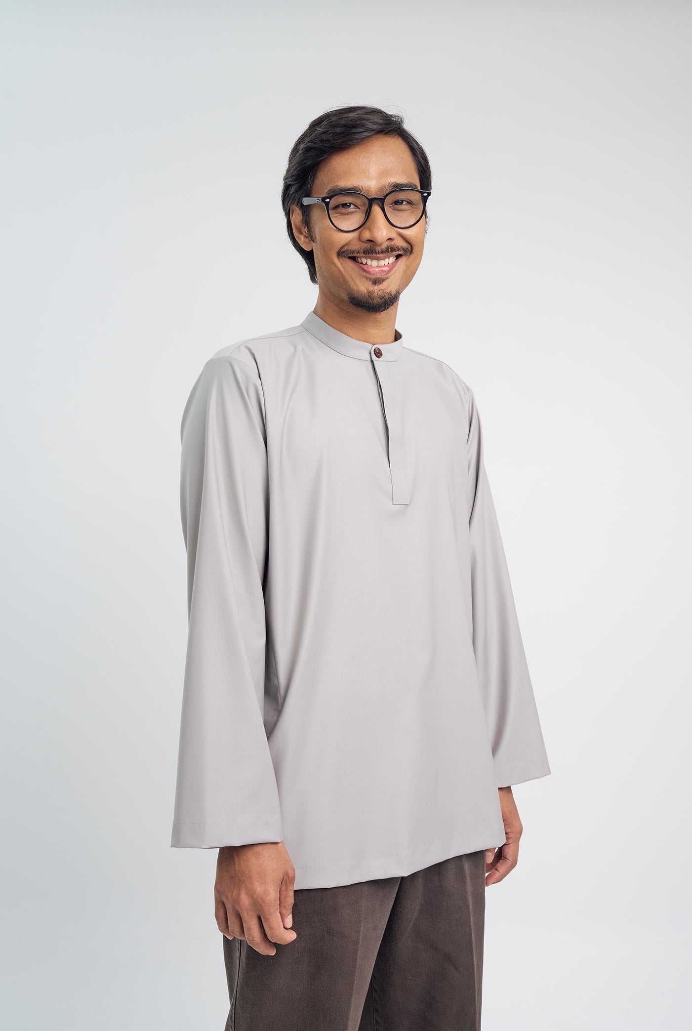 Patawali Collared Top - Ash Grey