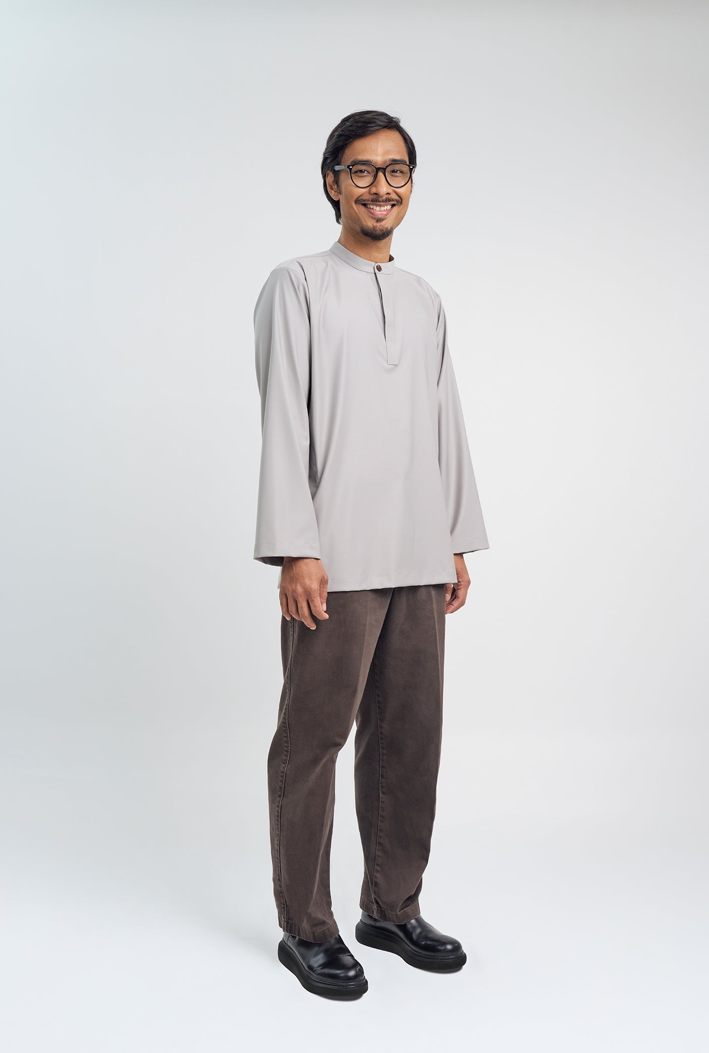 Patawali Collared Top - Ash Grey