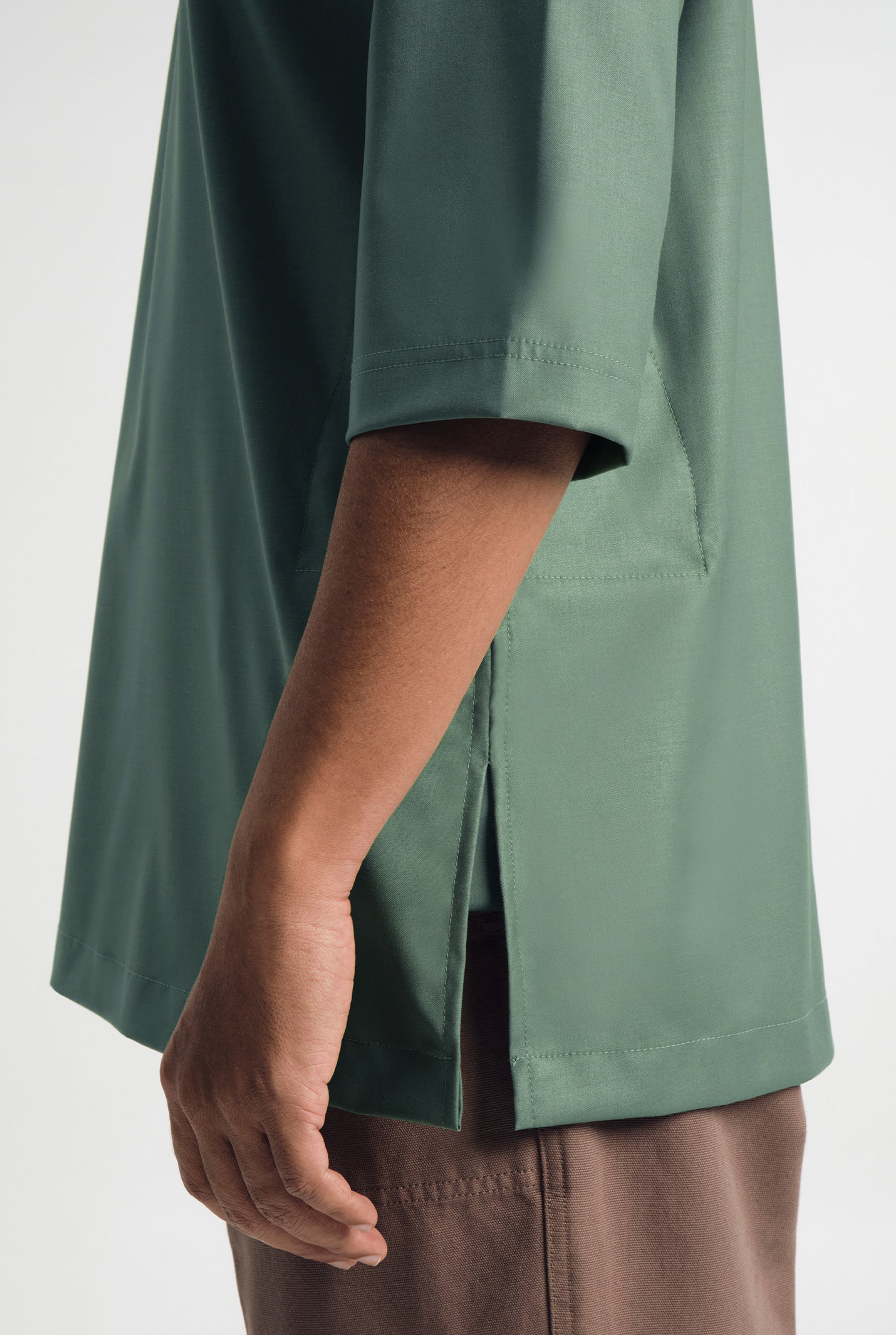 Patawali Three Quarter Sleeve Top - Grass Green