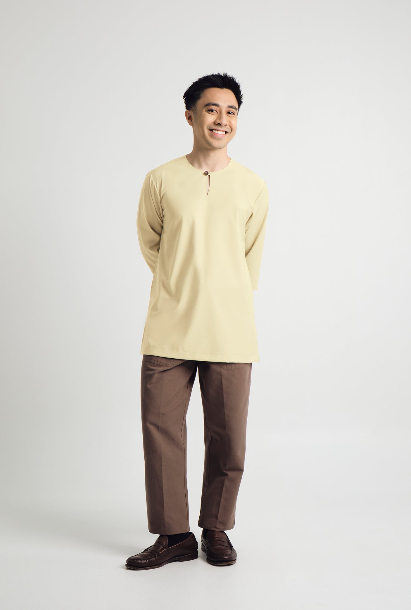 Patawali Three Quarter Sleeve Top - Kuning Langsat