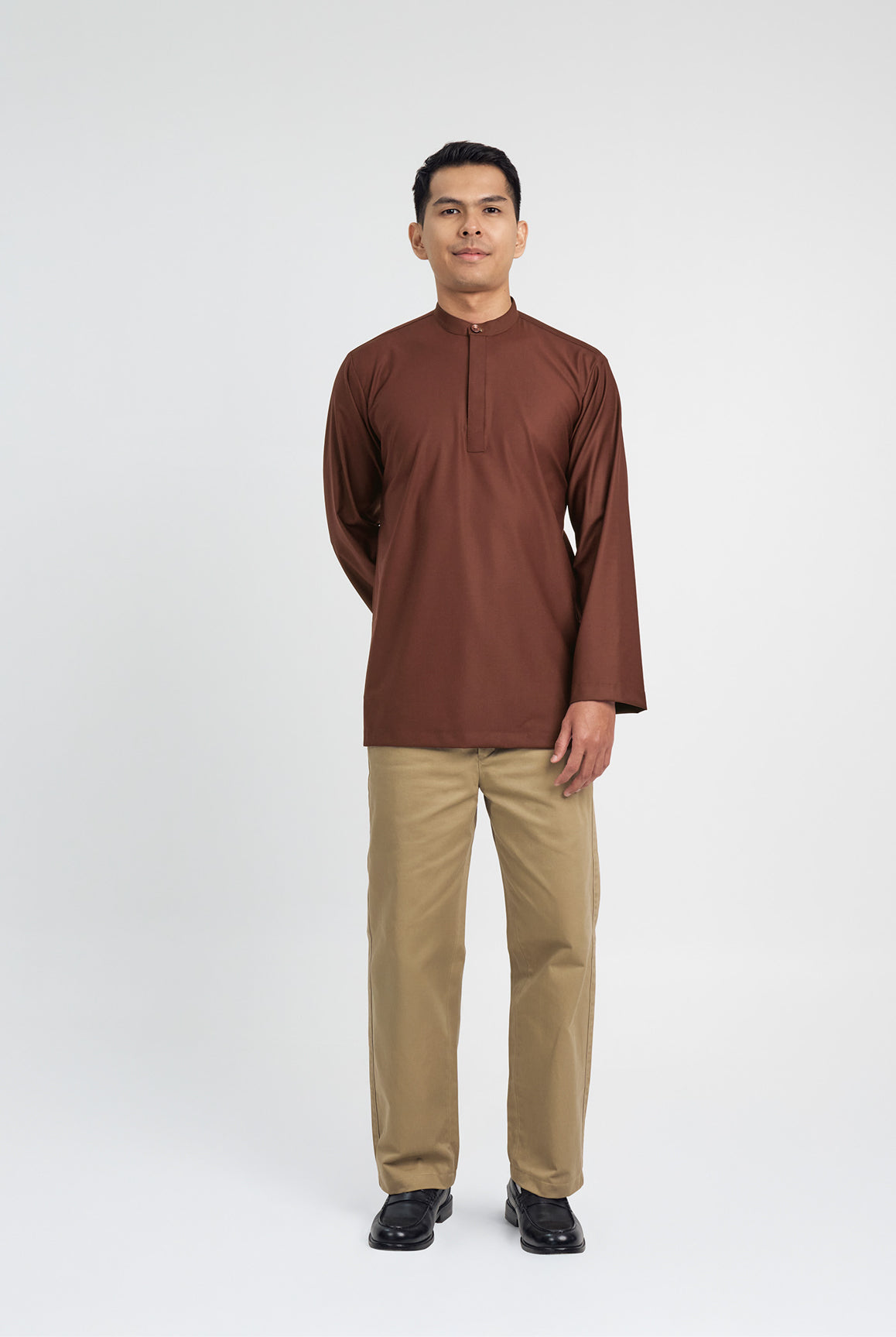 Patawali Collared Top - Bean Brown