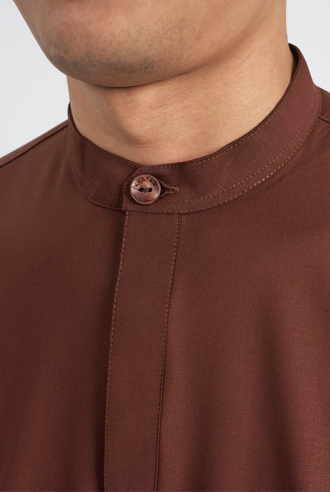 Patawali Collared Top - Bean Brown