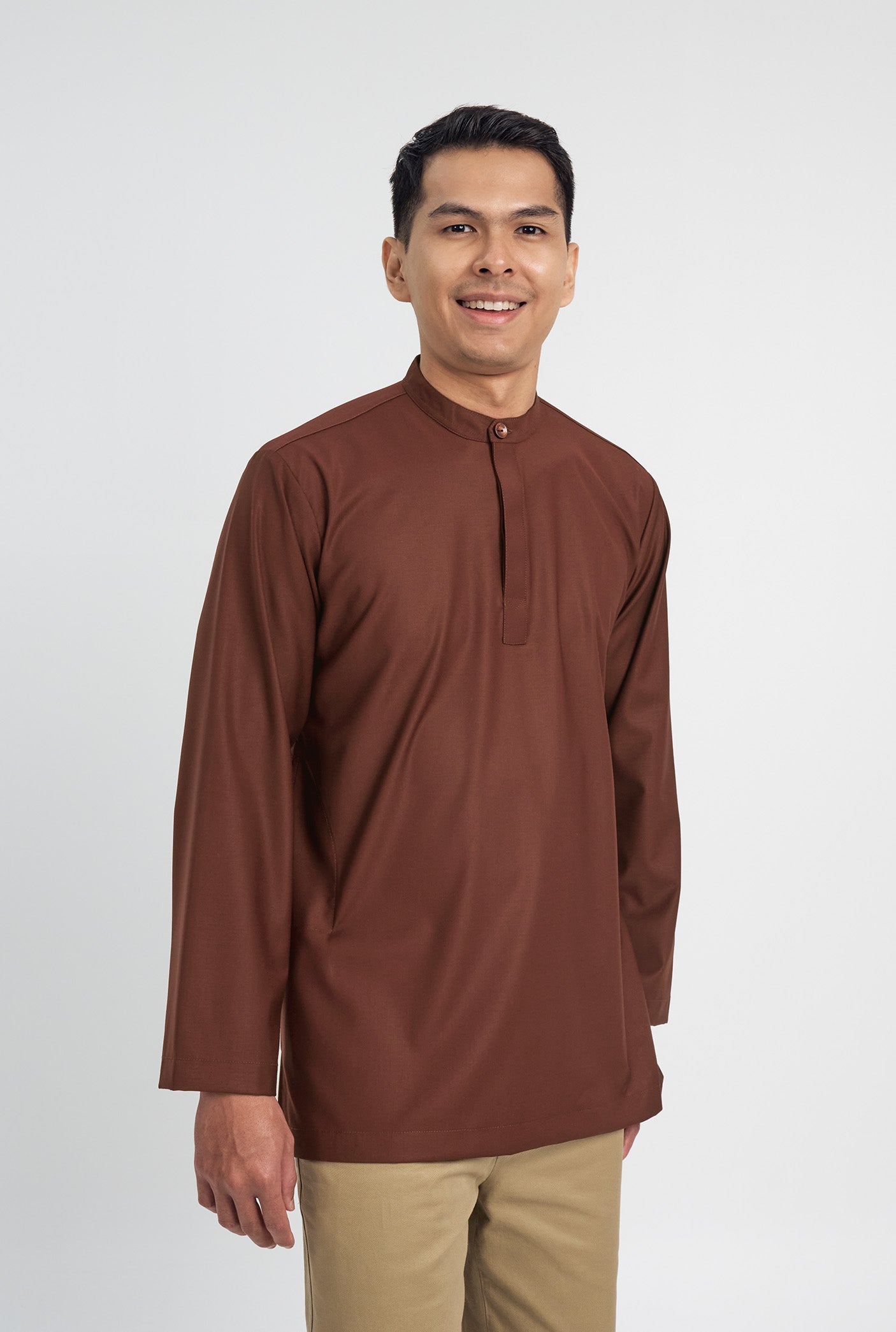 Patawali Collared Top - Bean Brown
