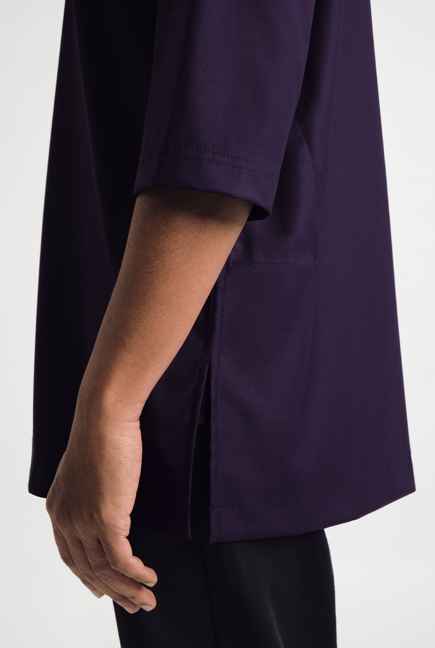 Patawali Three Quarter Sleeve Top - Dark Indigo