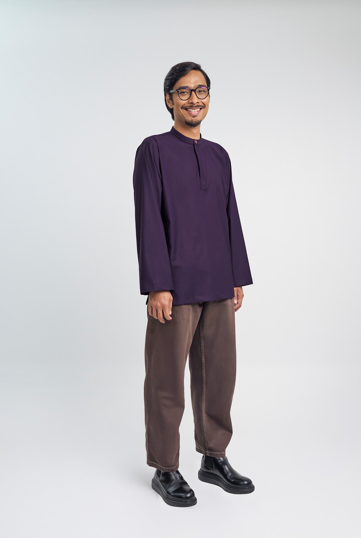 Patawali Collared Top - Dark Indigo