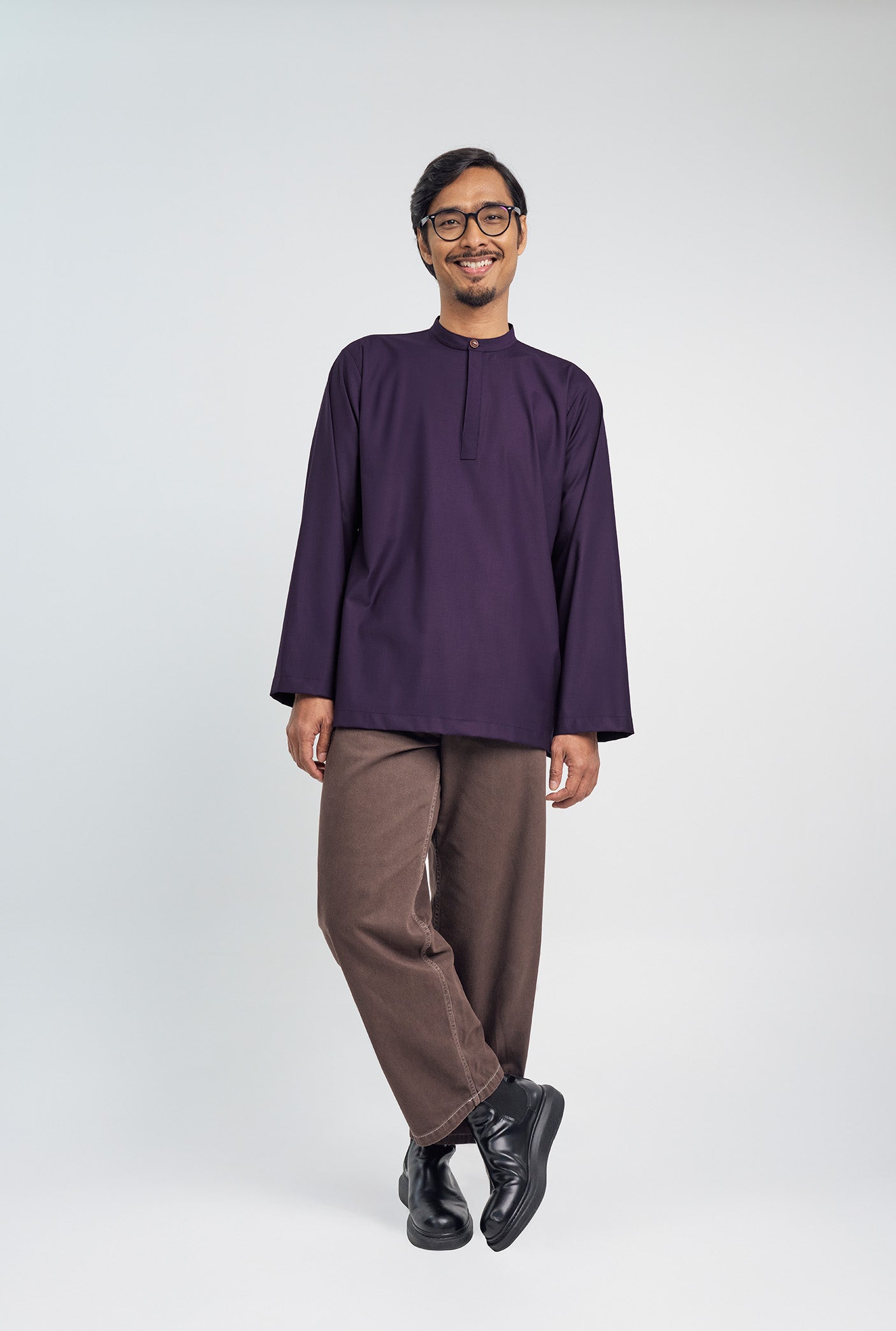 Patawali Collared Top - Dark Indigo
