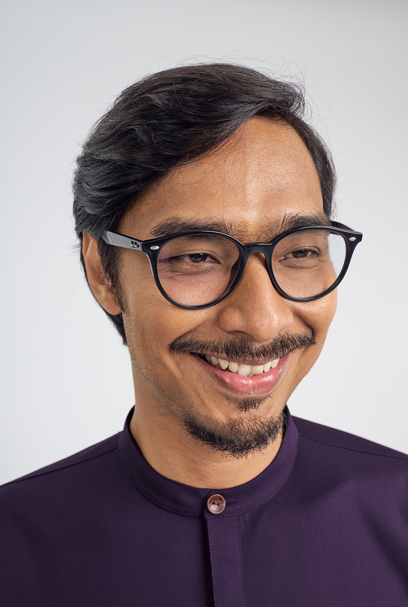 Patawali Collared Top - Dark Indigo