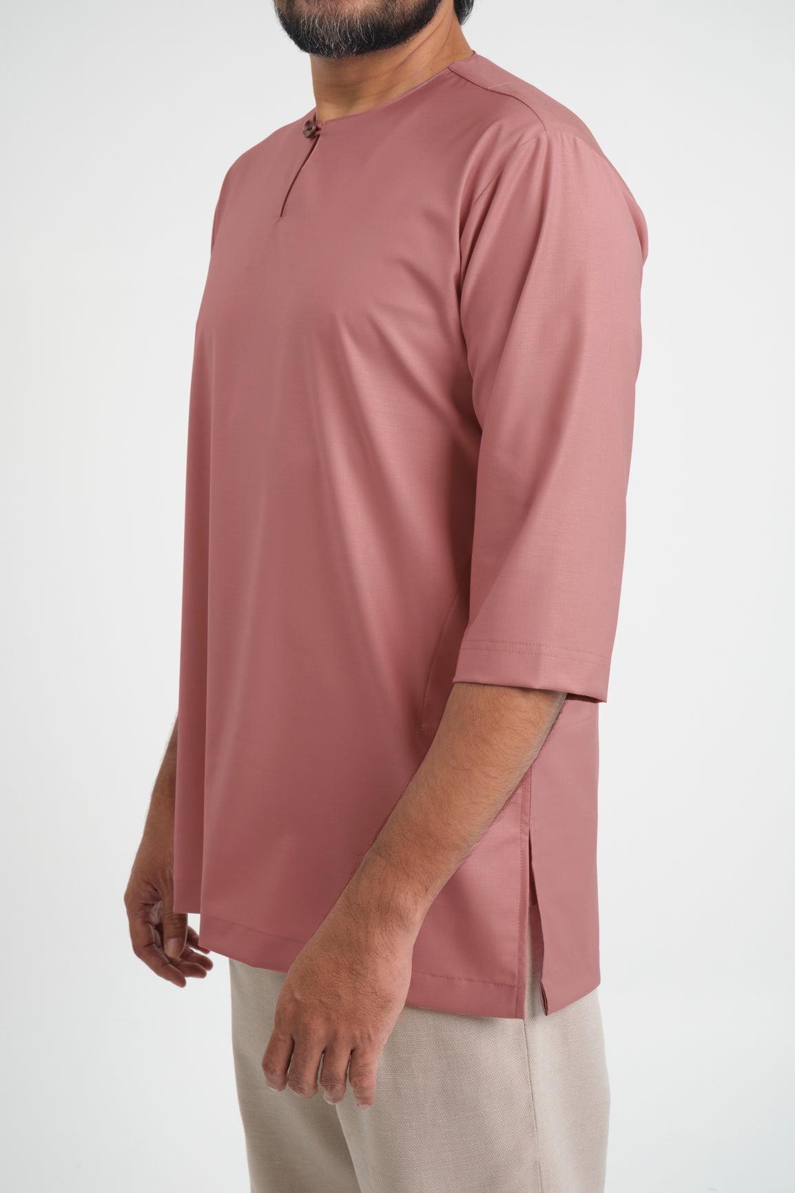 Patawali Three Quarter Sleeve Top - Smokey Pink