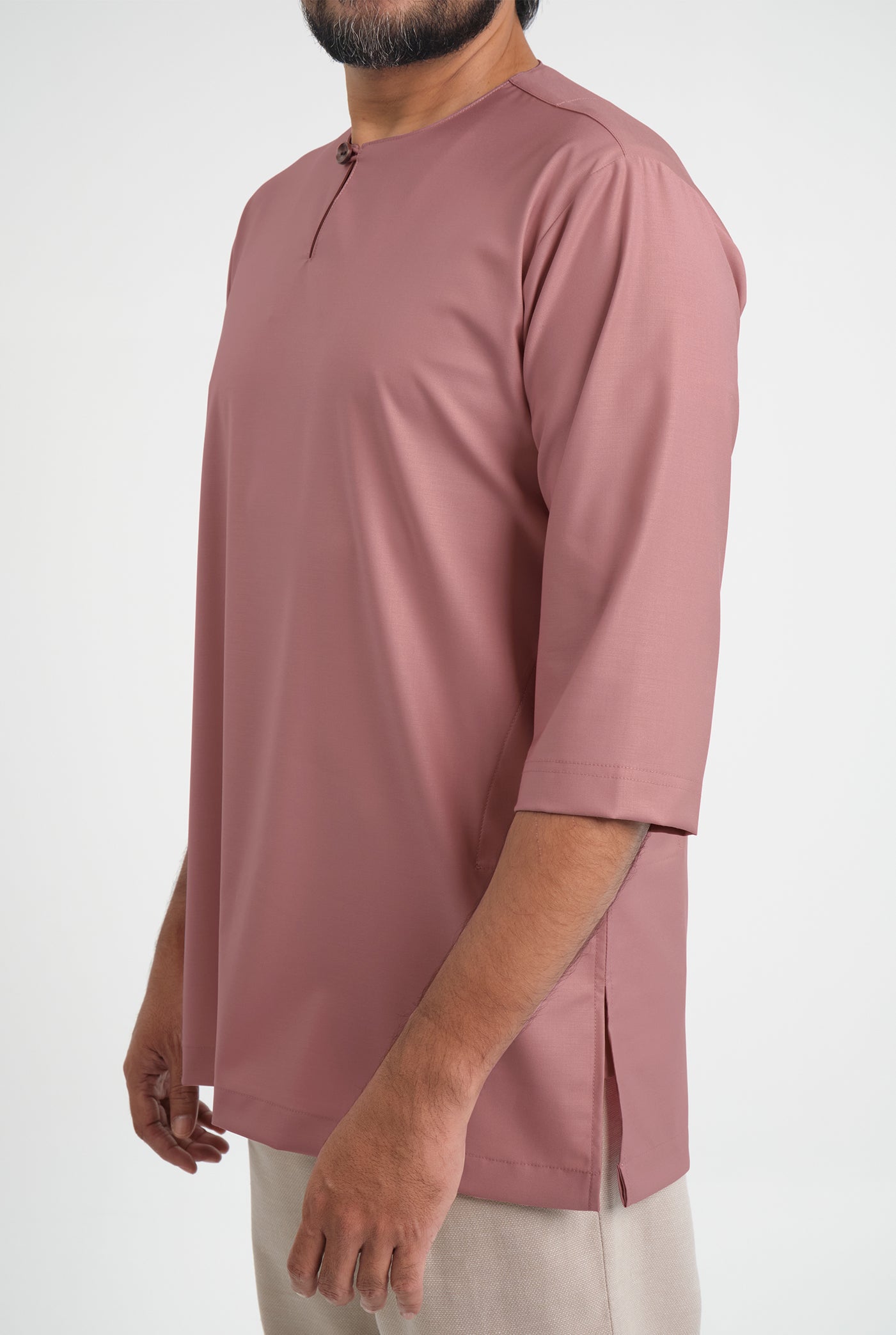 Patawali Three Quarter Sleeve Top - Smokey Pink