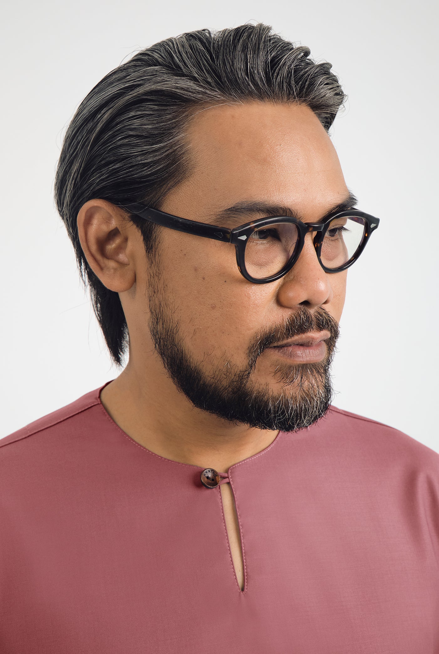 Patawali Three Quarter Sleeve Top - Dark Rose