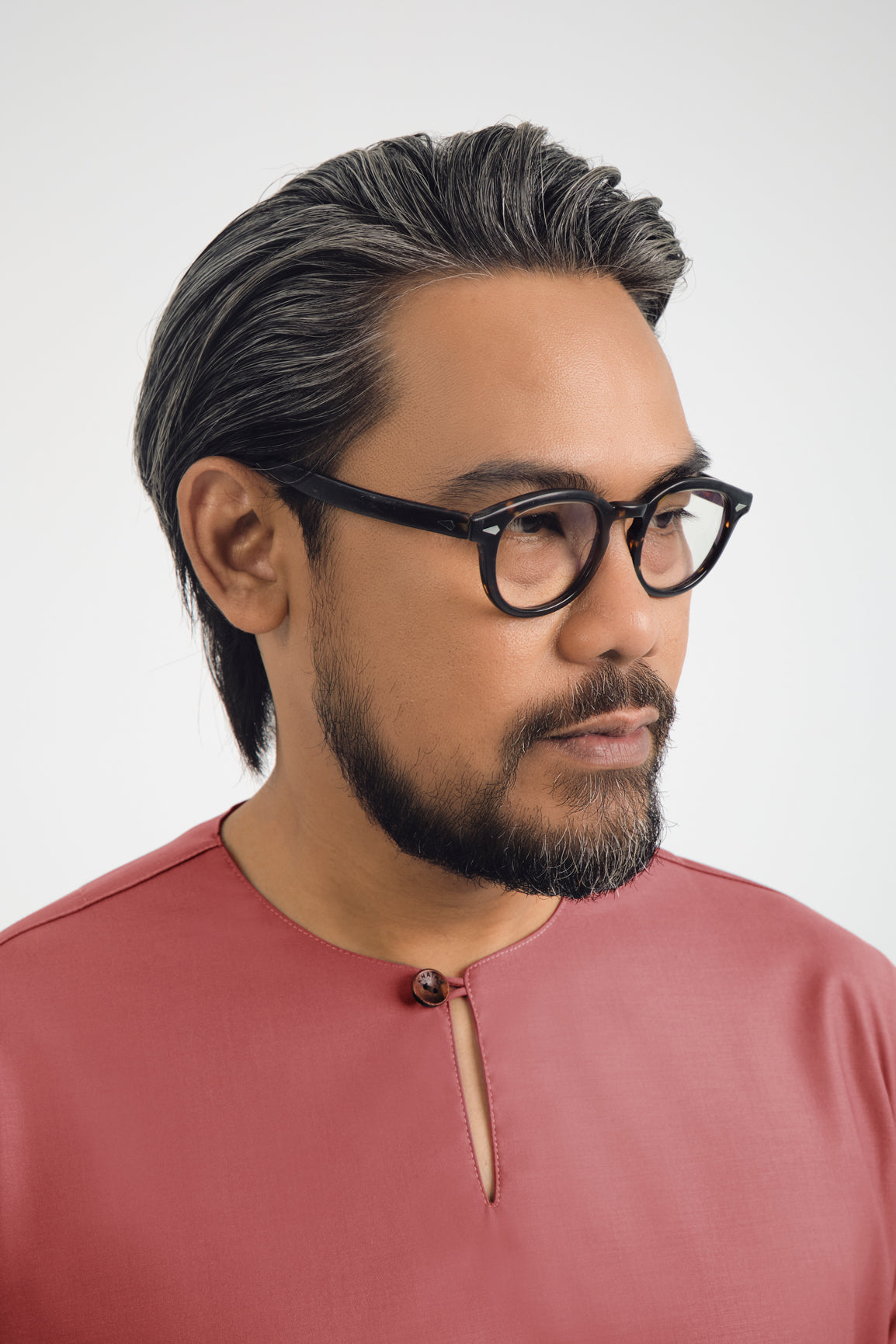 Patawali Three Quarter Sleeve Top - Dark Rose