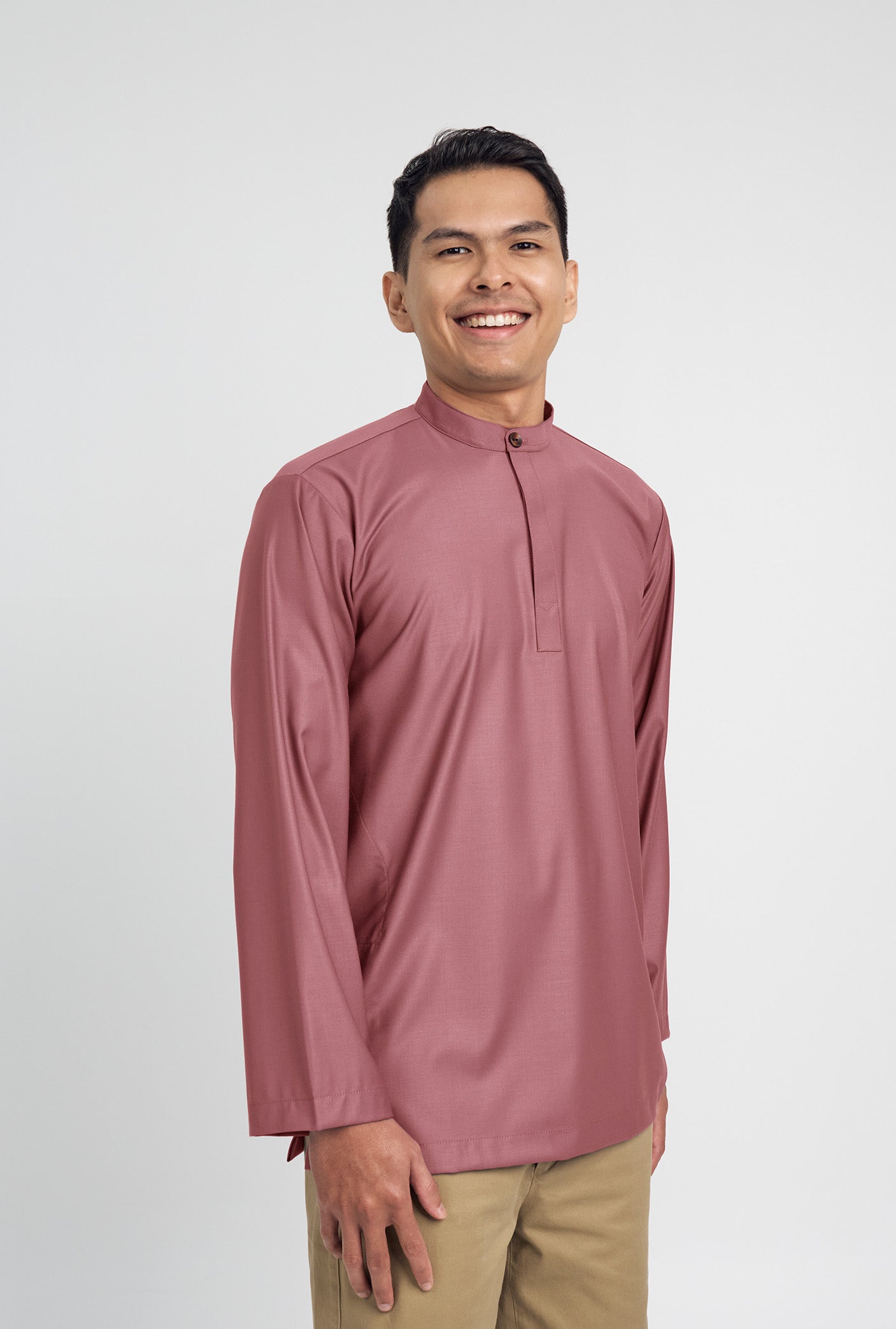 Patawali Collared Top - Dark Rose