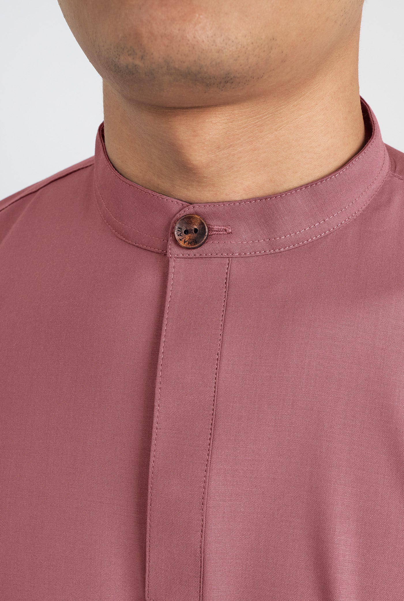Patawali Collared Top - Dark Rose