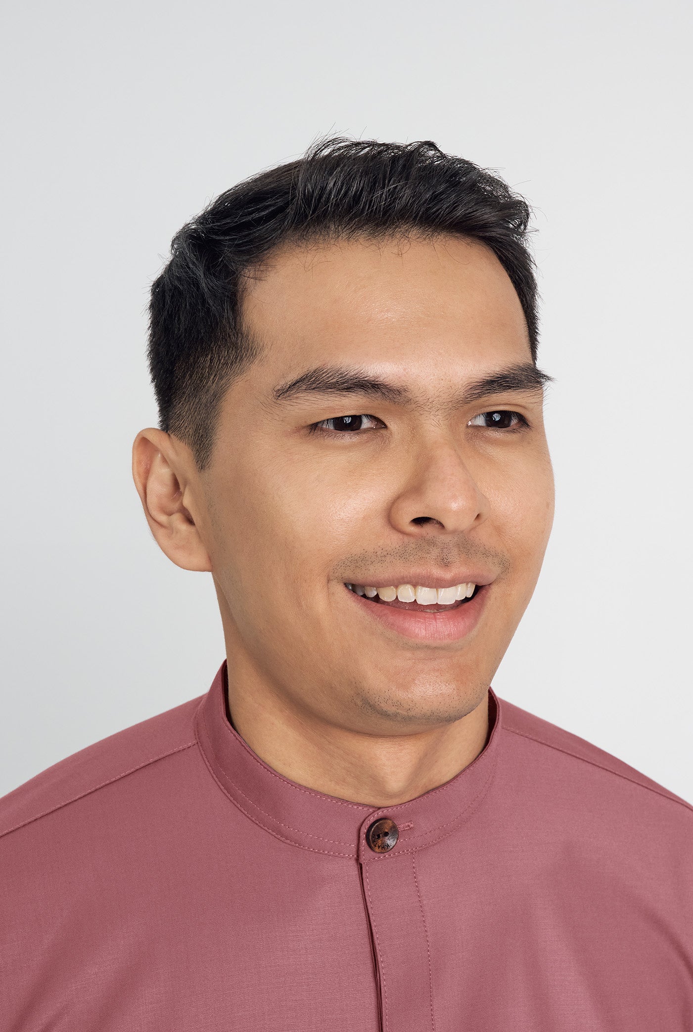 Patawali Collared Top - Dark Rose