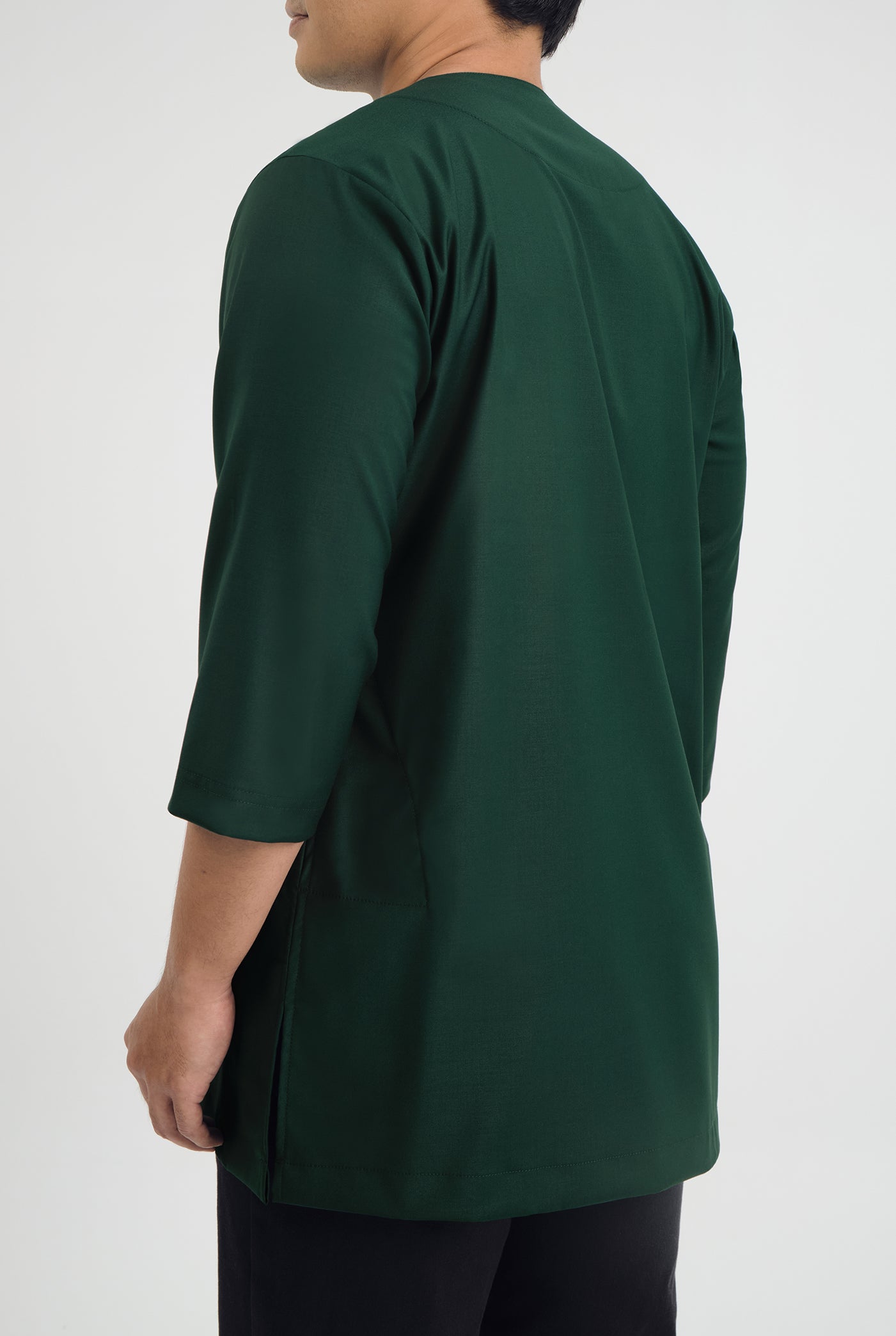 Patawali Three Quarter Sleeve Top - Deep Green