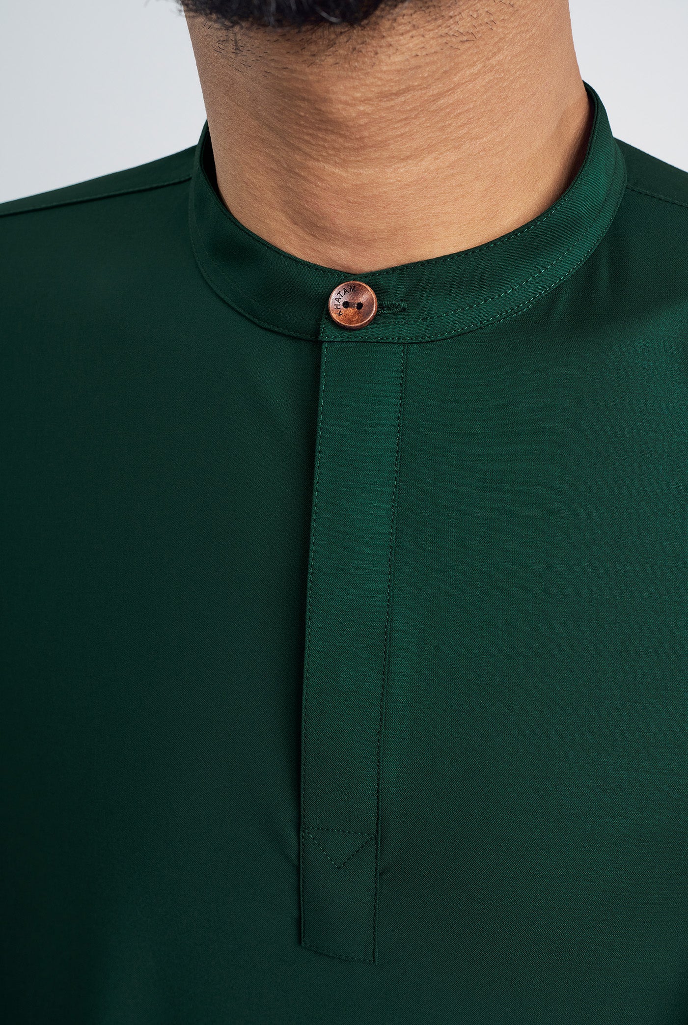 Patawali Collared Top - Deep Green