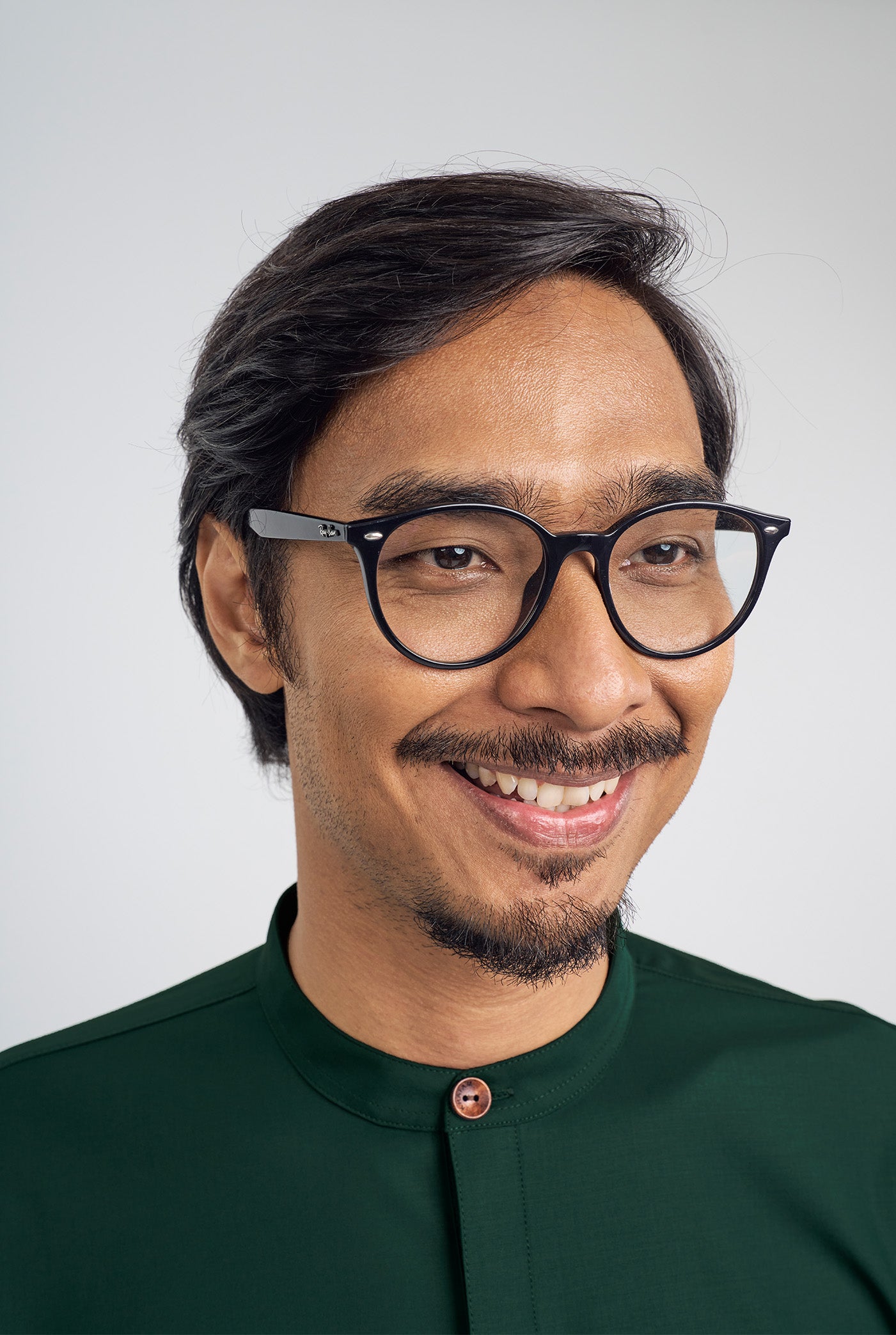 Patawali Collared Top - Deep Green