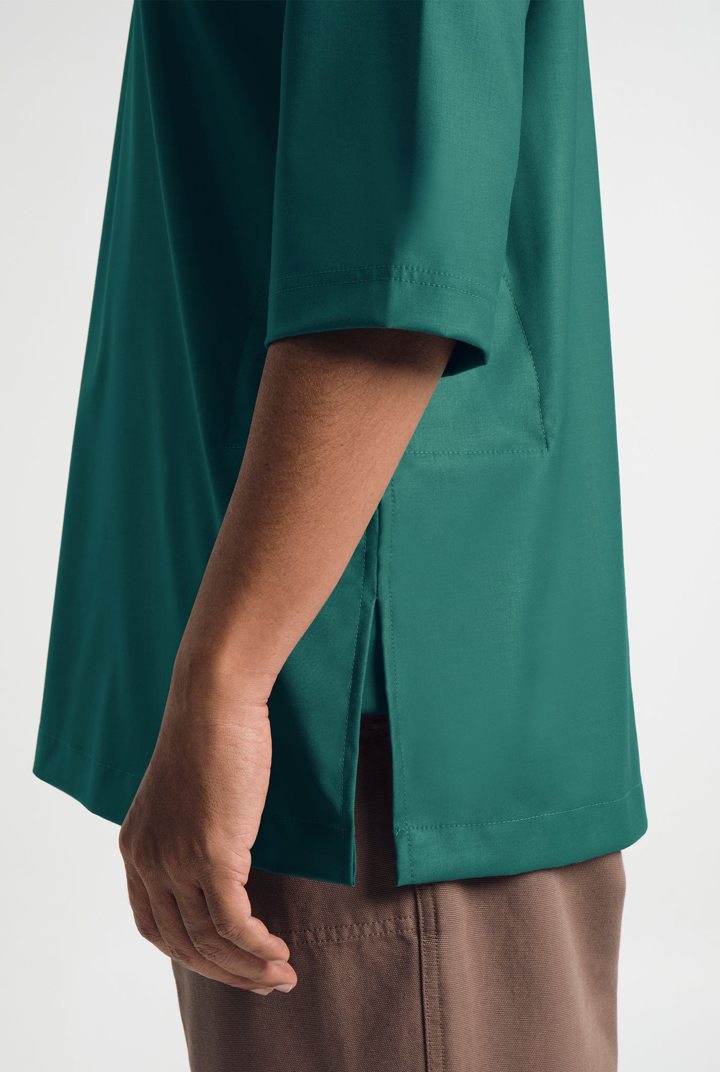 Patawali Three Quarter Sleeve Top - Turquoise