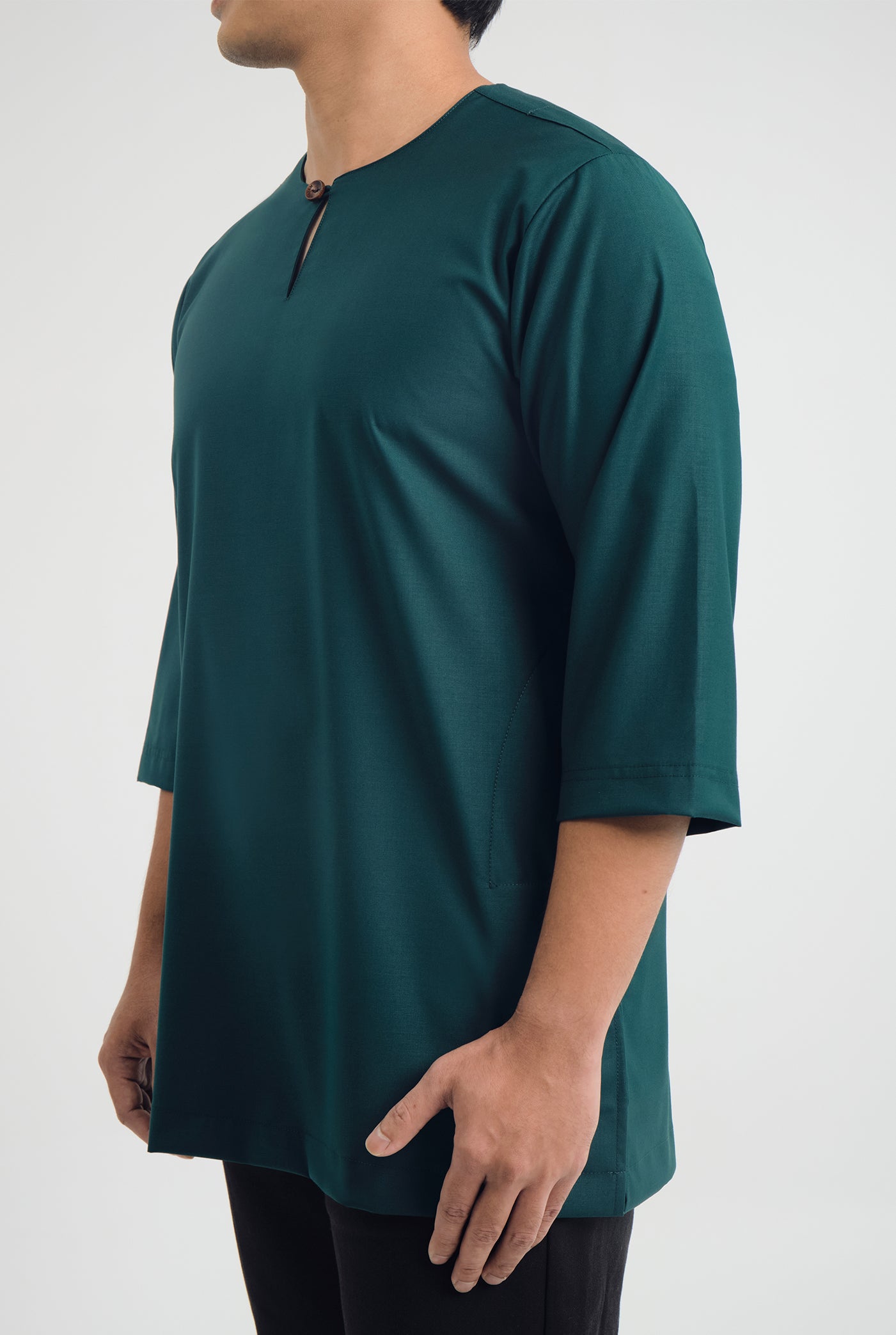 Patawali Three Quarter Sleeve Top - Deep Teal