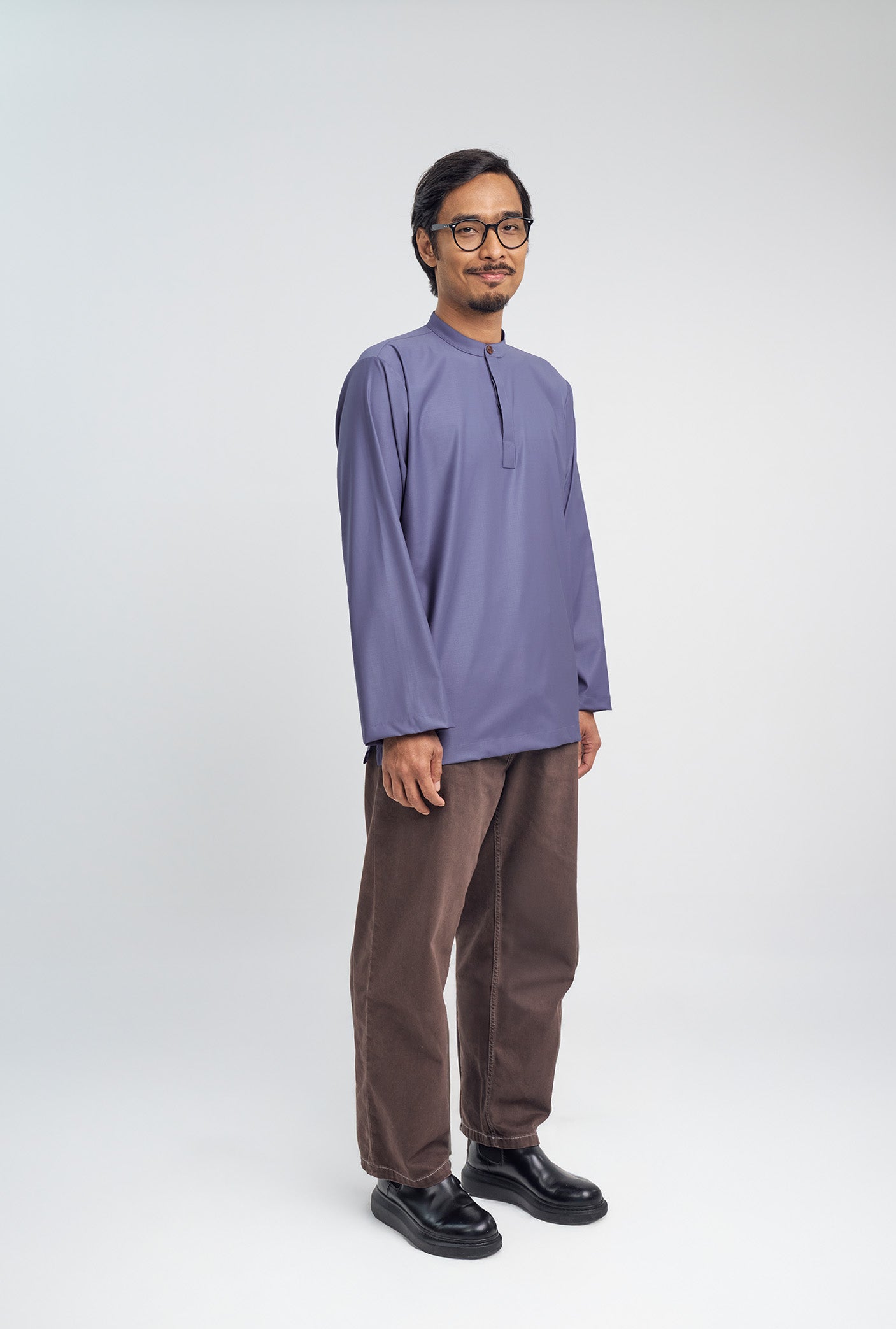 Patawali Collared Top - Purple Yam