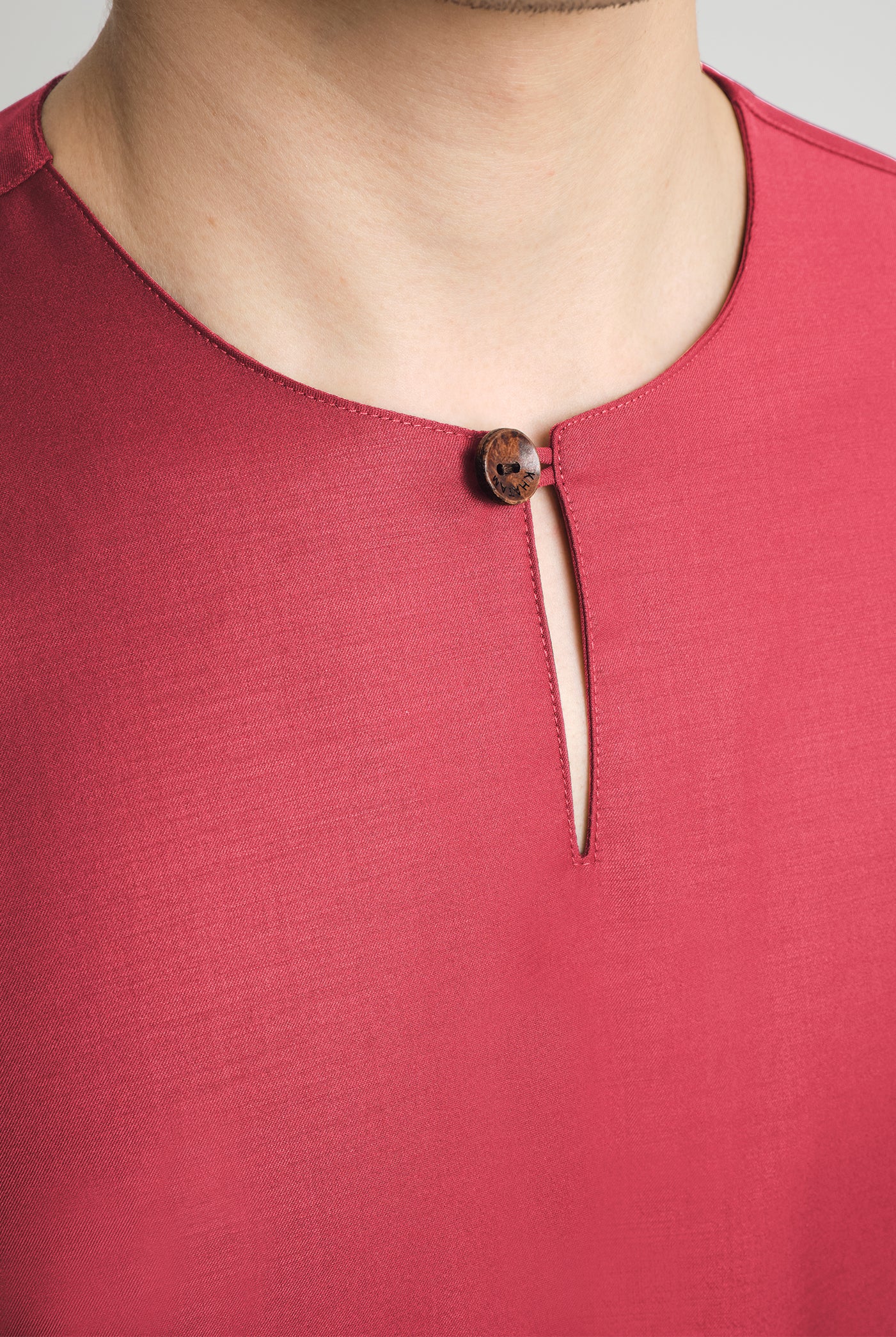 Patawali Three Quarter Sleeve Top - Rose Red