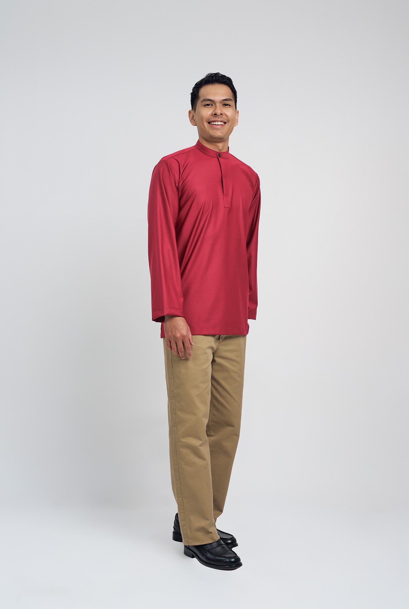 Patawali Collared Top - Rose Red
