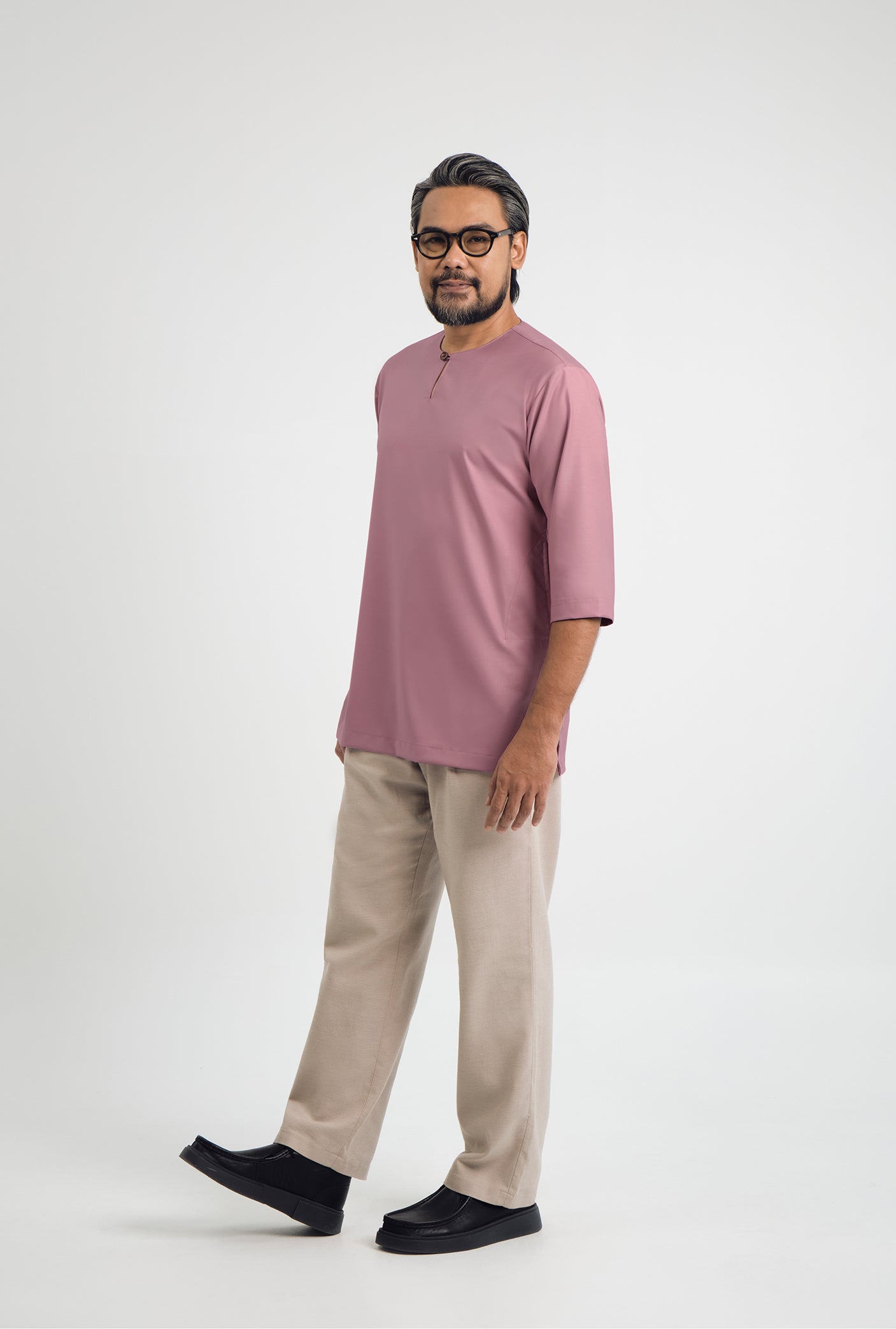 Patawali Three Quarter Sleeve Top - Pink Belacan