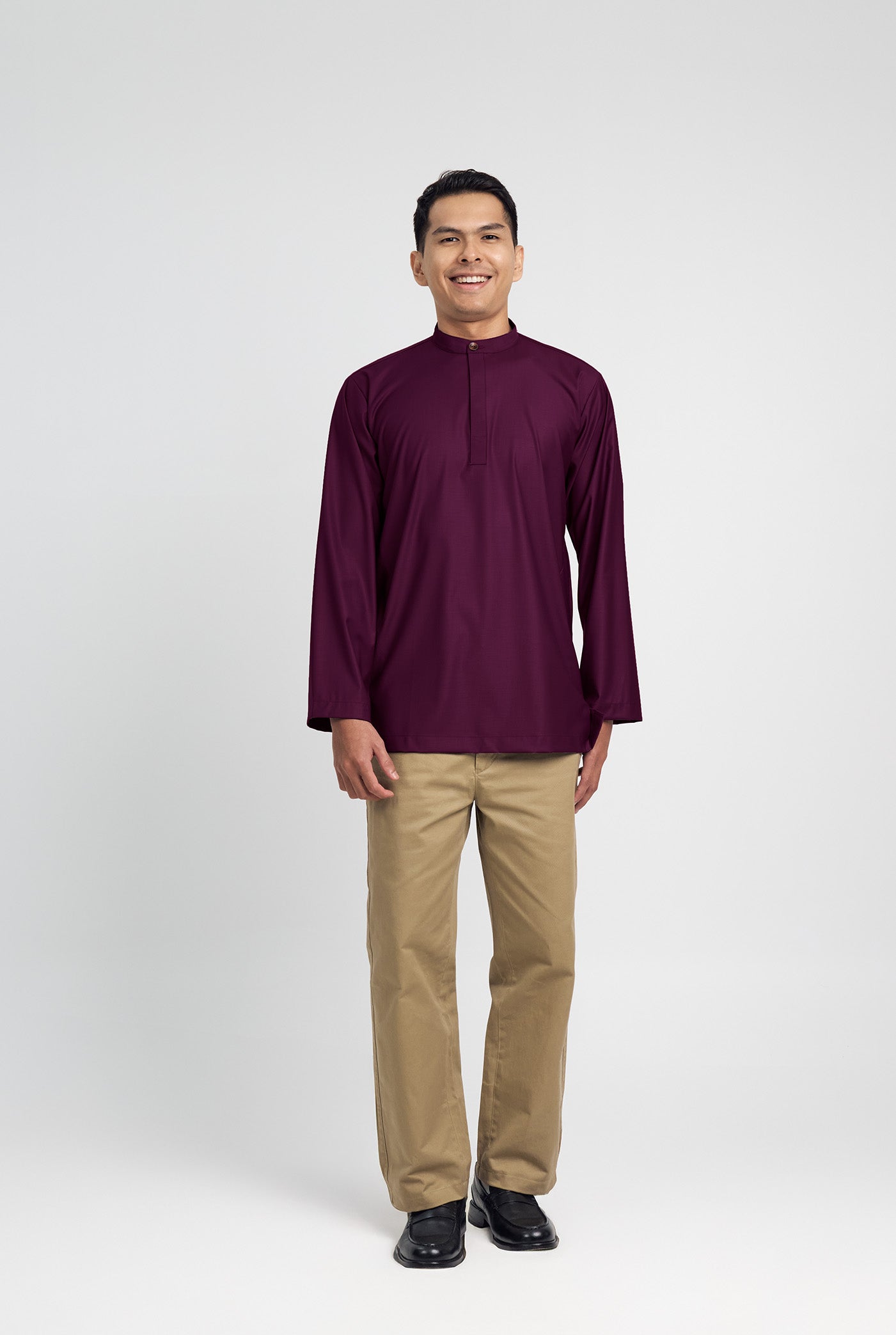 Patawali Collared Top - Purple Manggis