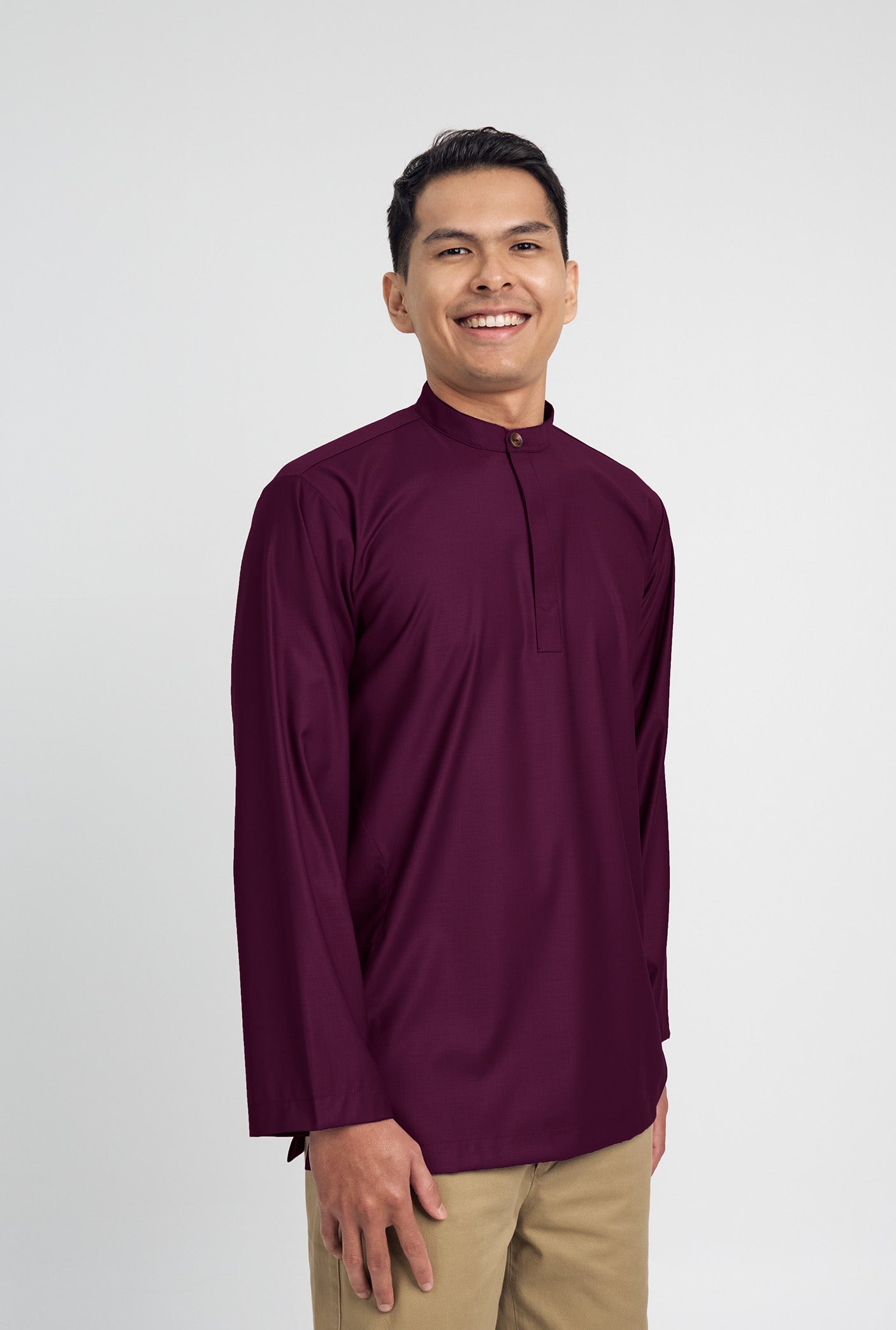 Patawali Collared Top - Purple Manggis