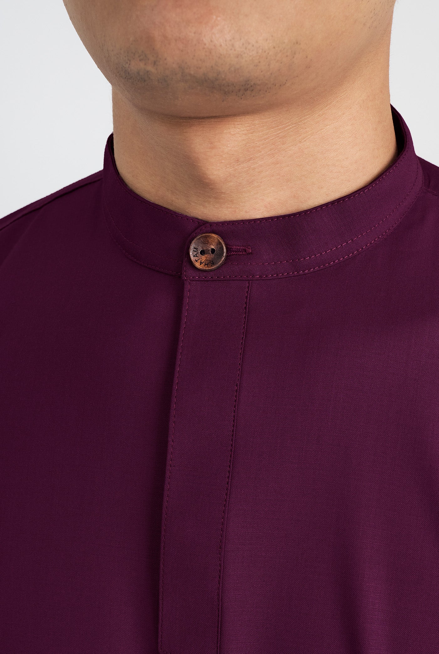 Patawali Collared Top - Purple Manggis
