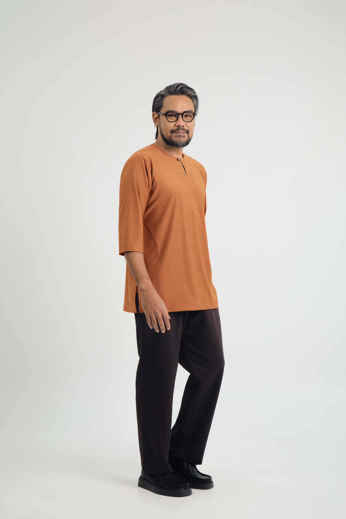 Patawali Three Quarter Sleeve Top - Apricot