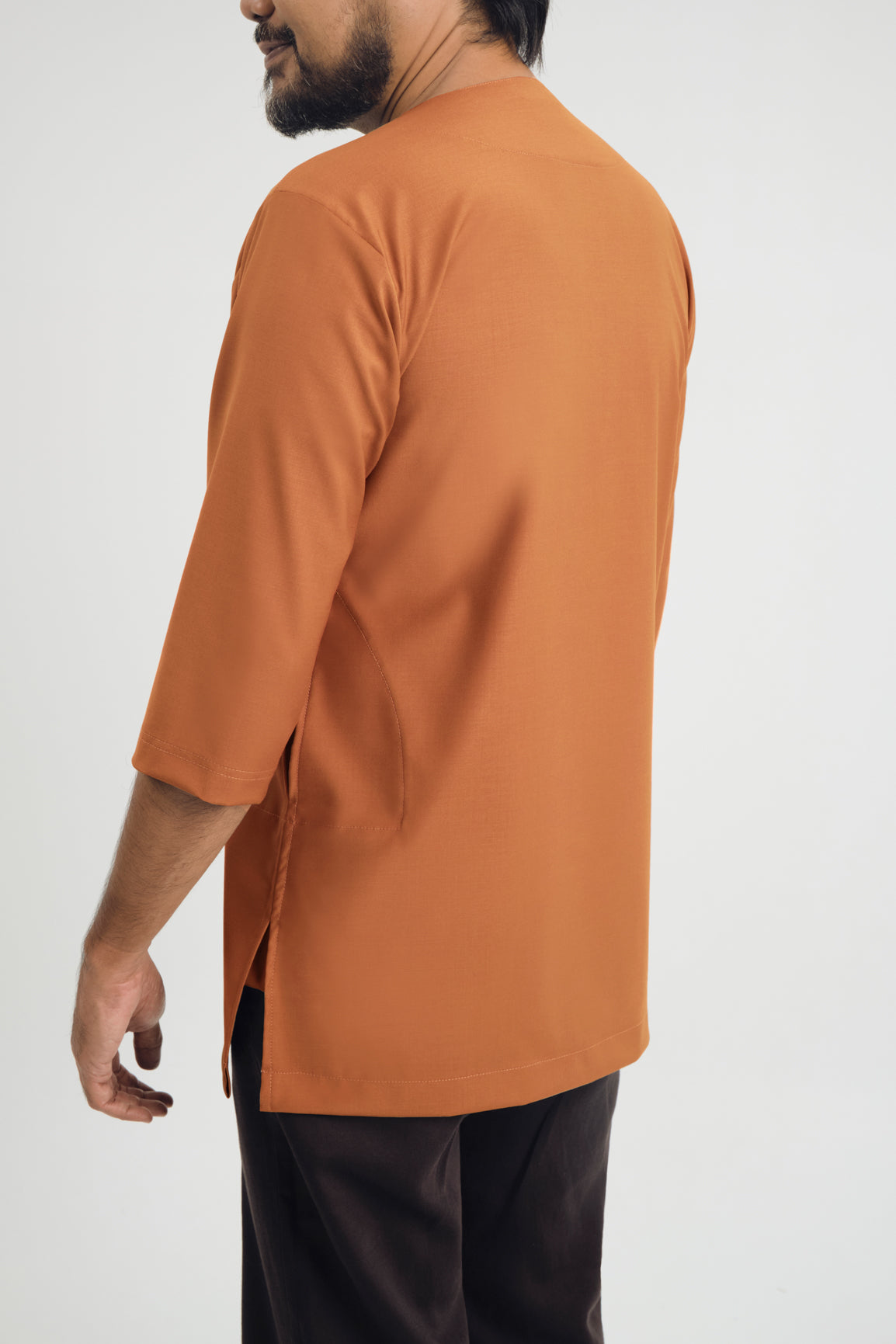 Patawali Three Quarter Sleeve Top - Apricot