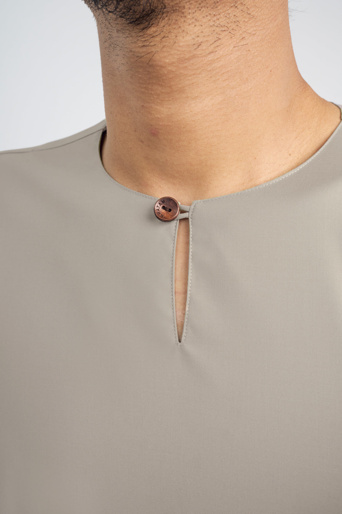 Patawali Three Quarter Sleeve Top - Light Khaki