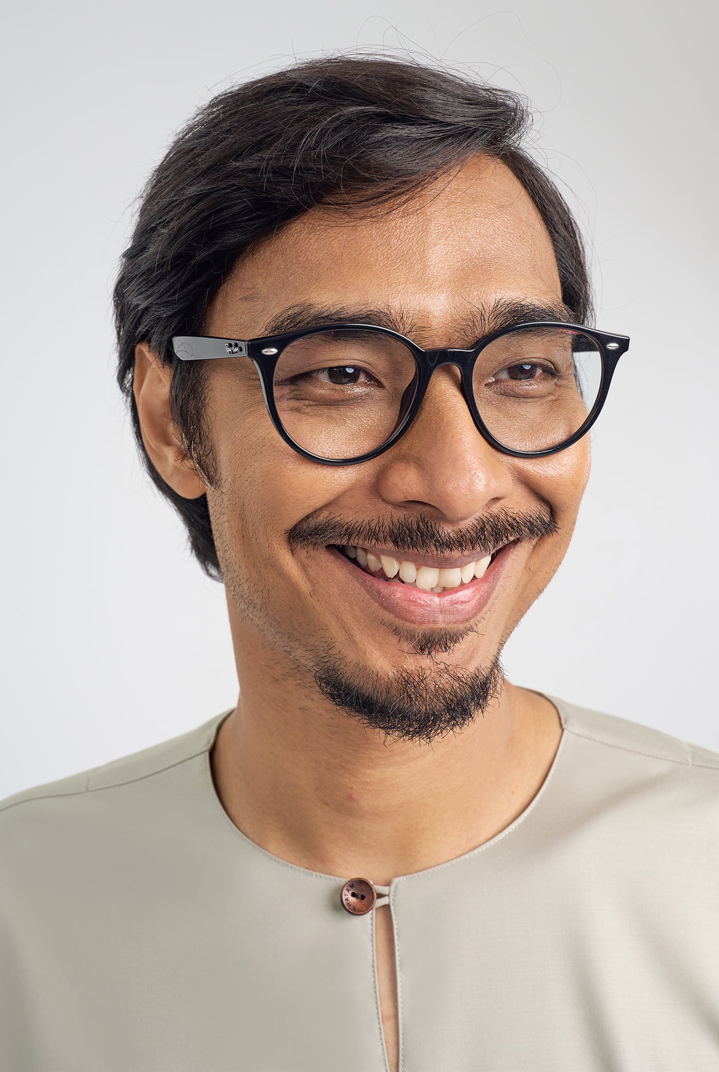 Patawali Three Quarter Sleeve Top - Light Taupe