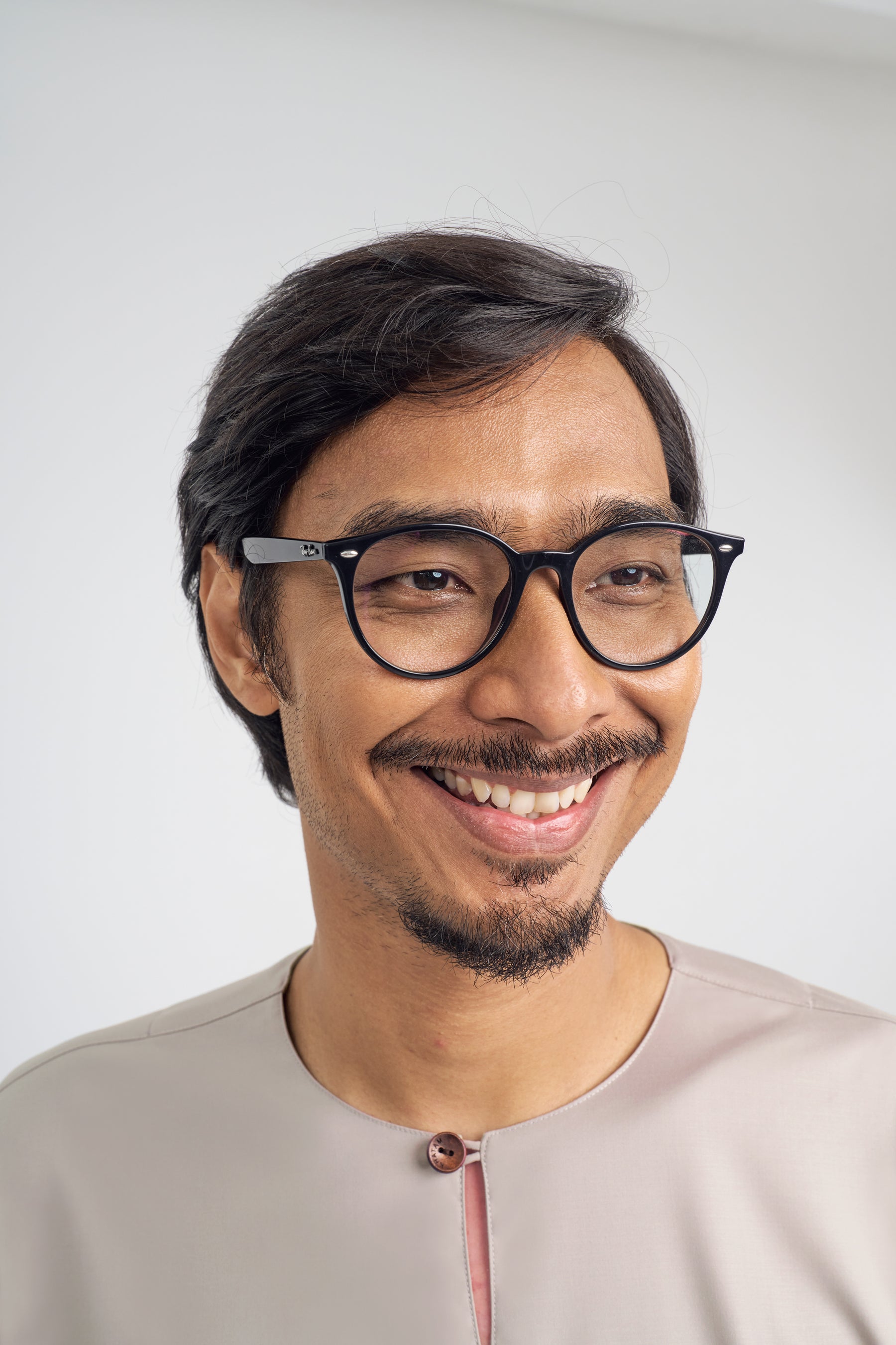 Patawali Three Quarter Sleeve Top - Light Taupe